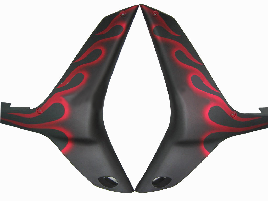 Carénages Amotopart 2007-2008 Honda CBR 600 RR Matte Black &amp; Red Flame CBR Generic