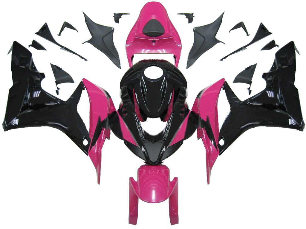 Amotopart stroomlijnkappen 2007-2008 Honda CBR 600 RR roze zwart Honda generiek