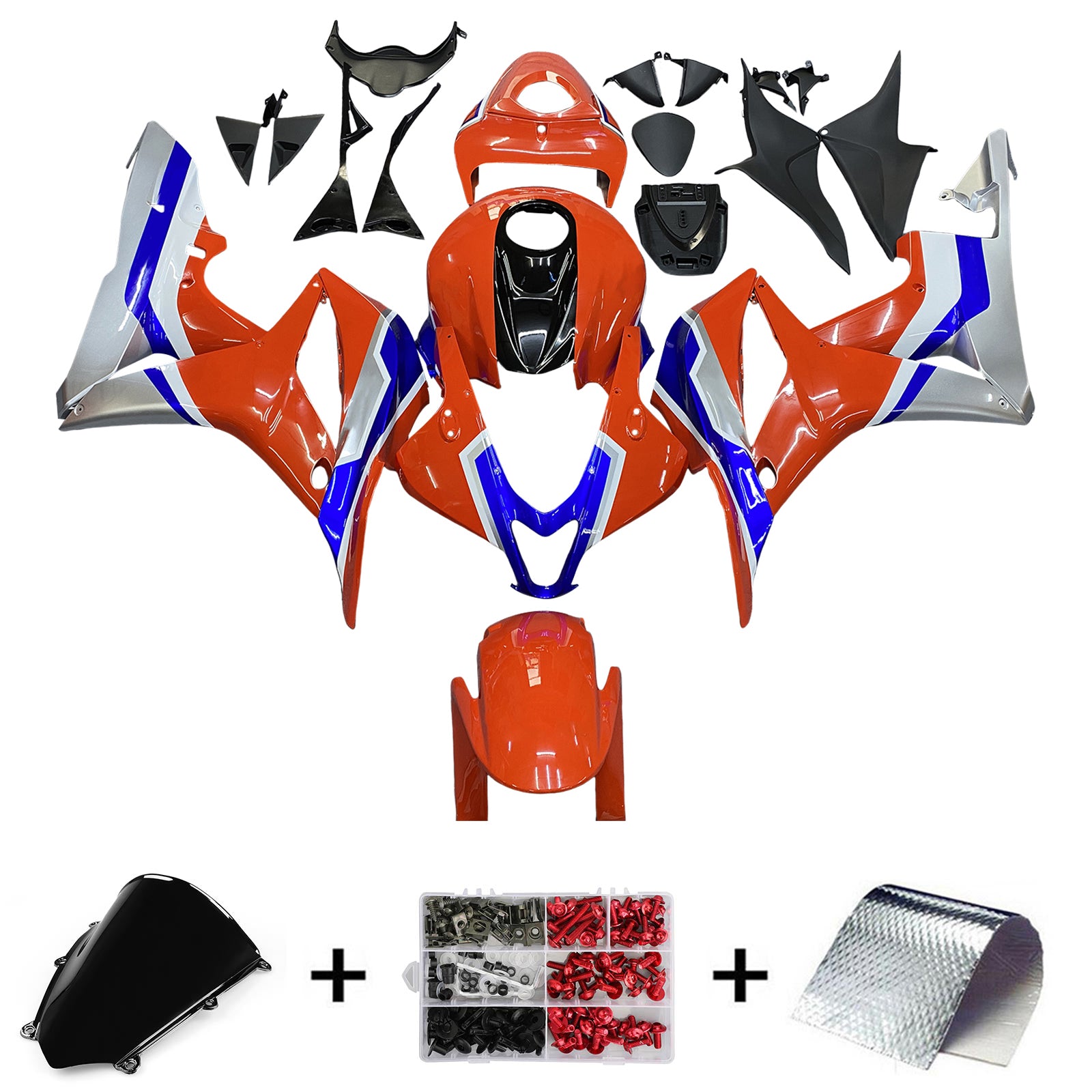 Amotopart Honda CBR600RR 2007-2008 F5 Kit Carénage Carrosserie Plastique ABS