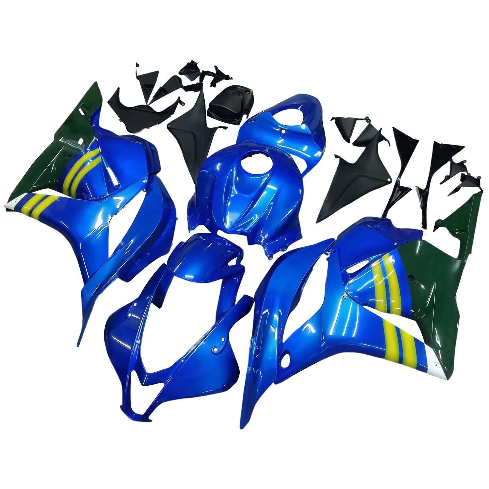 Amotopart Fairing 2009-2012 Honda CBR 600 RR Blue in Vert Movistar Generic