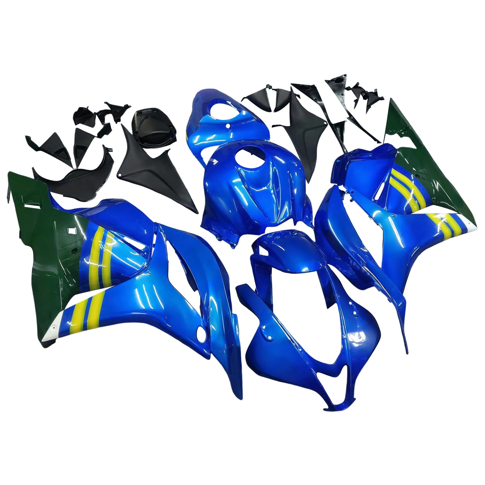 Amotopart Fairing 2009-2012 Honda CBR 600 RR Blue in Vert Movistar Generic