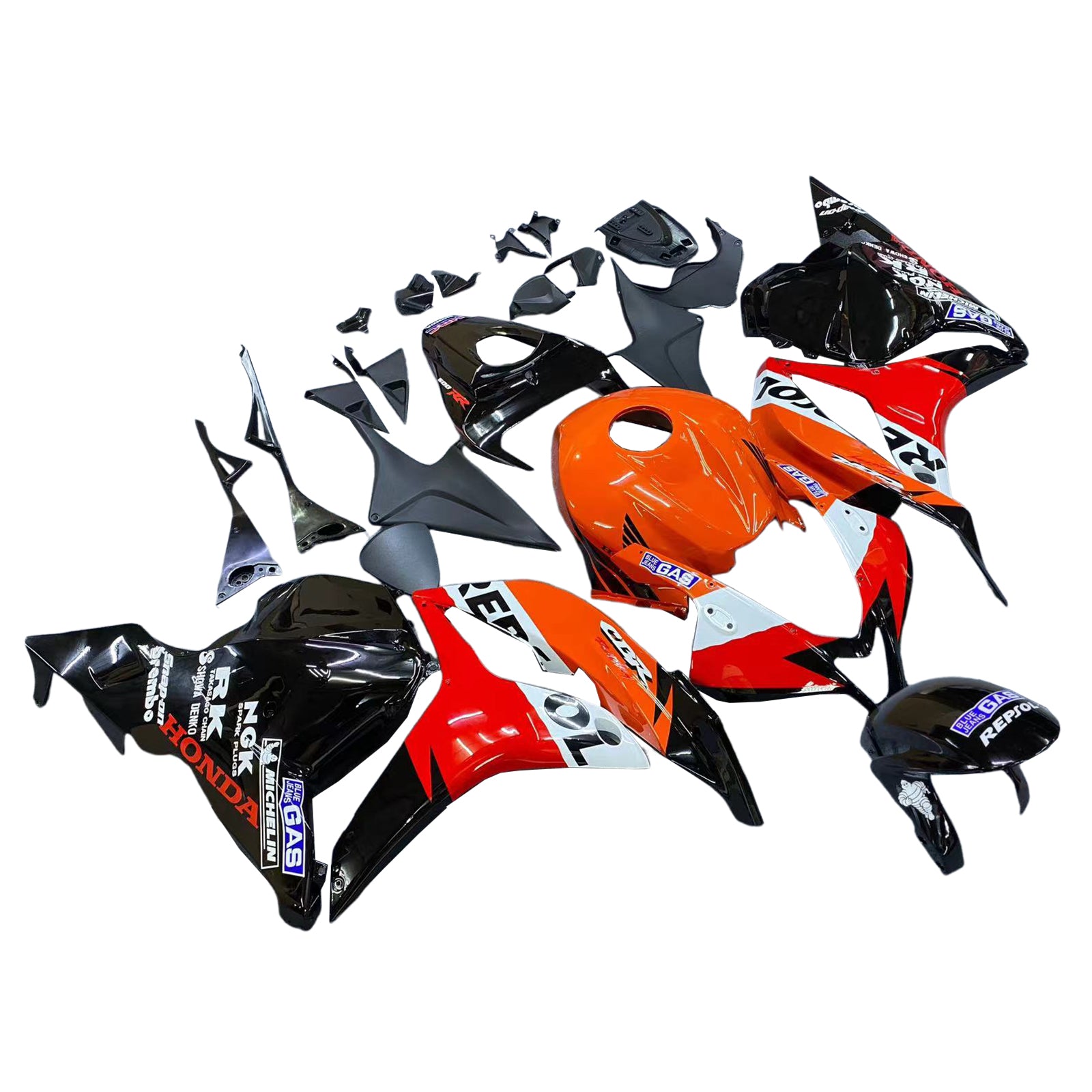 Carénages Amotopart 2009-2012 Honda CBR 600 RR Noir &amp; Orange Repsol Generic