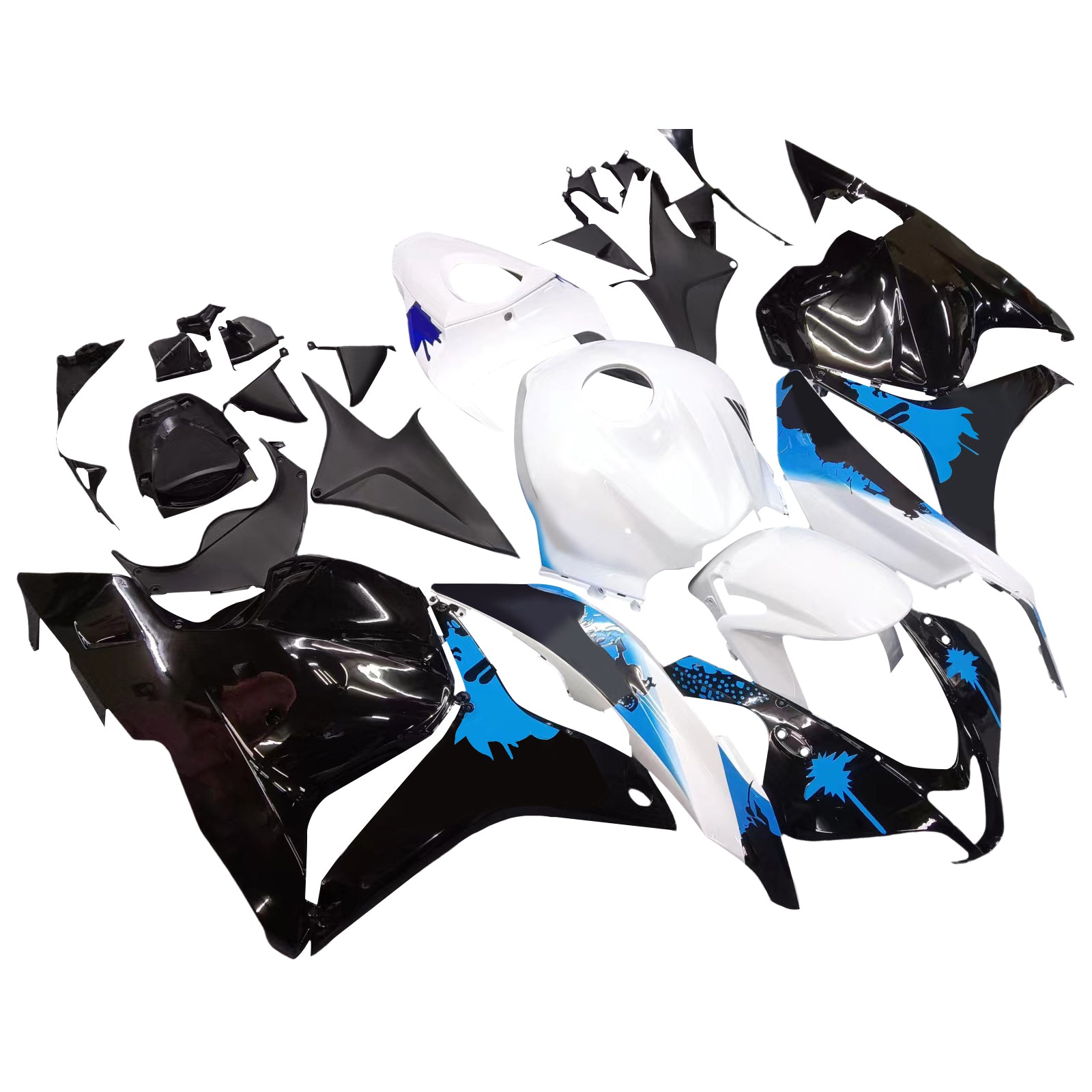 Carénages Amotopart 2009-2012 Honda CBR 600 RR Blanc Noir Bleu Coin RR Generic