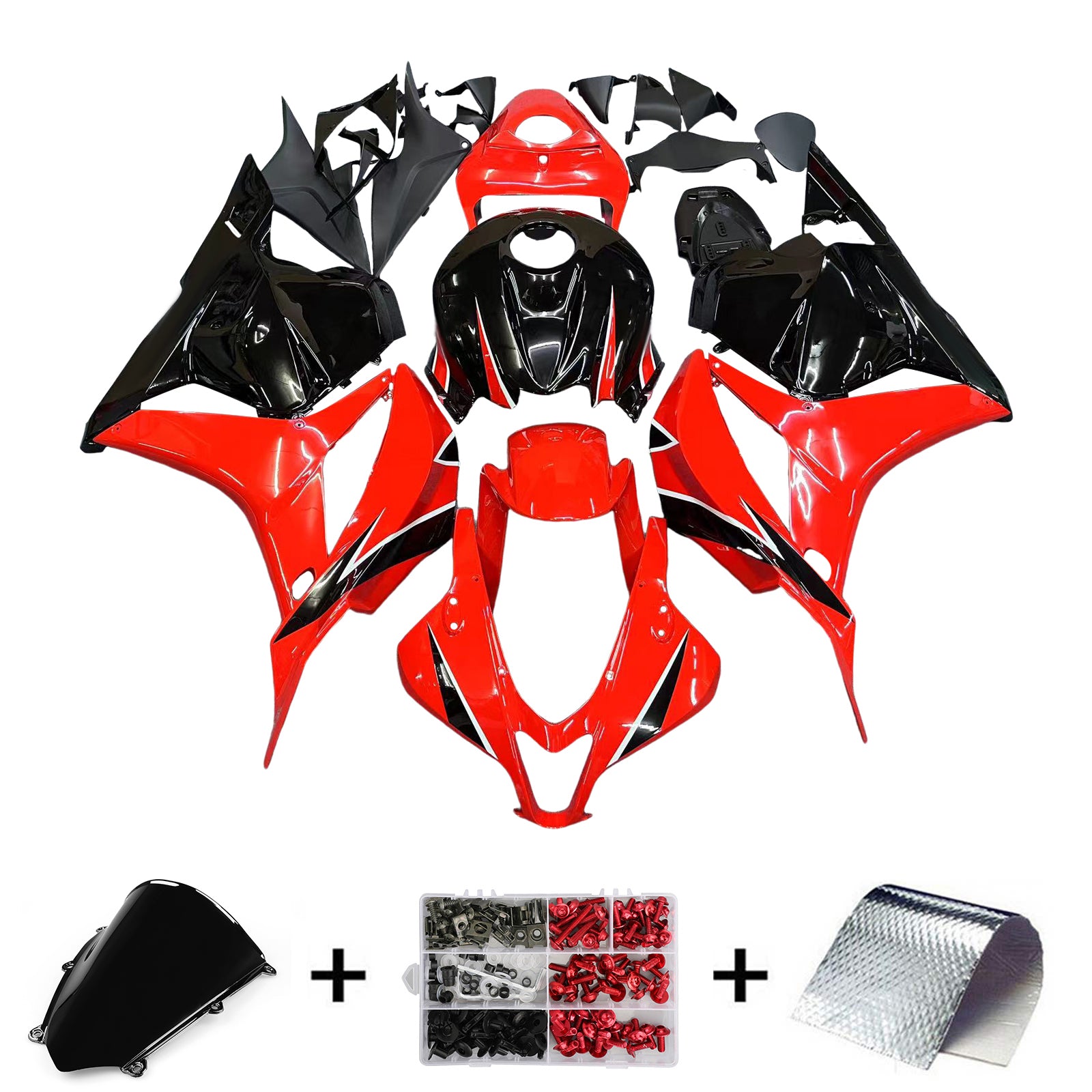 Amotopart Carénages 2009-2012 Honda CBR 600 RR ROUGE et noir Honda CBR generic