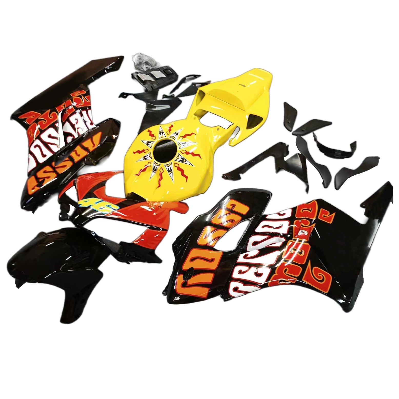 Carene Amotopart 2004-2005 Honda CBR 1000 RR Nero Giallo Valentino Rossi Generico