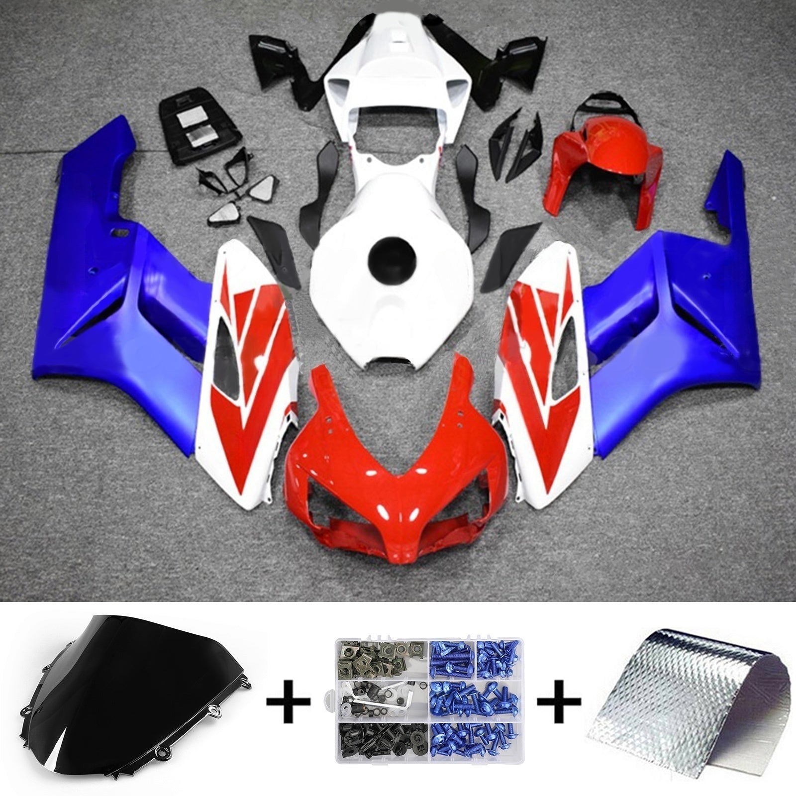 Amotopart Honda CBR1000RR 2004-2005 Kit Carroserie Plastic ABS