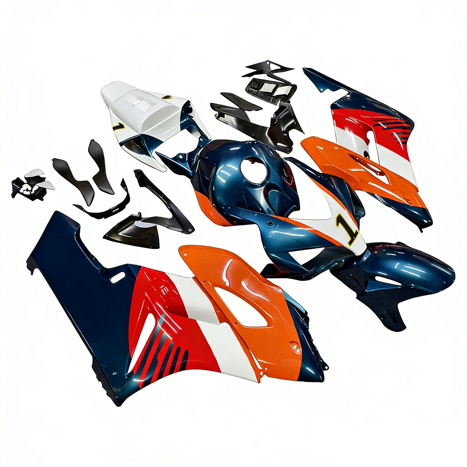 Amotopart Honda CBR1000RR 2004-2005 Kit Carénage Carrosserie Plastique ABS