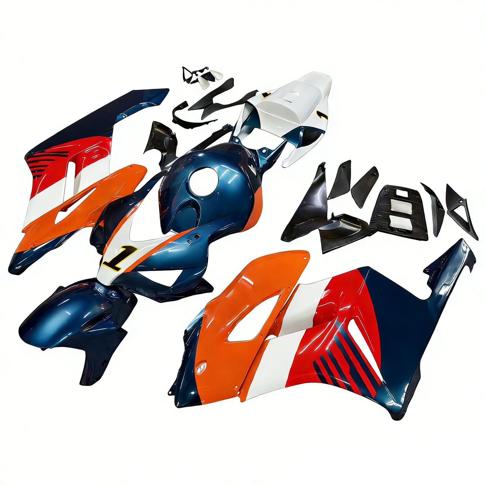 Amotopart Honda CBR1000RR 2004-2005 Kit Carénage Carrosserie Plastique ABS