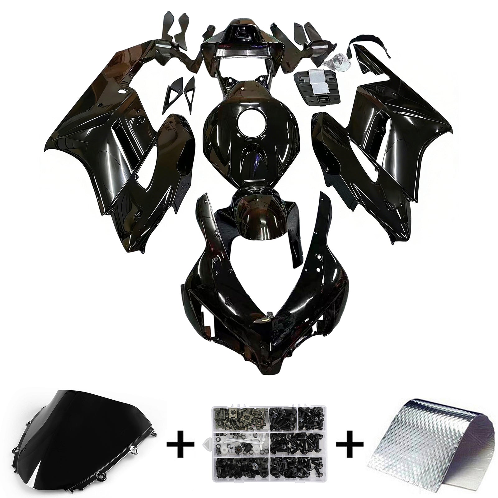 Amotopart Honda CBR1000RR 2004-2005 Kit Carénage Carrosserie Plastique ABS