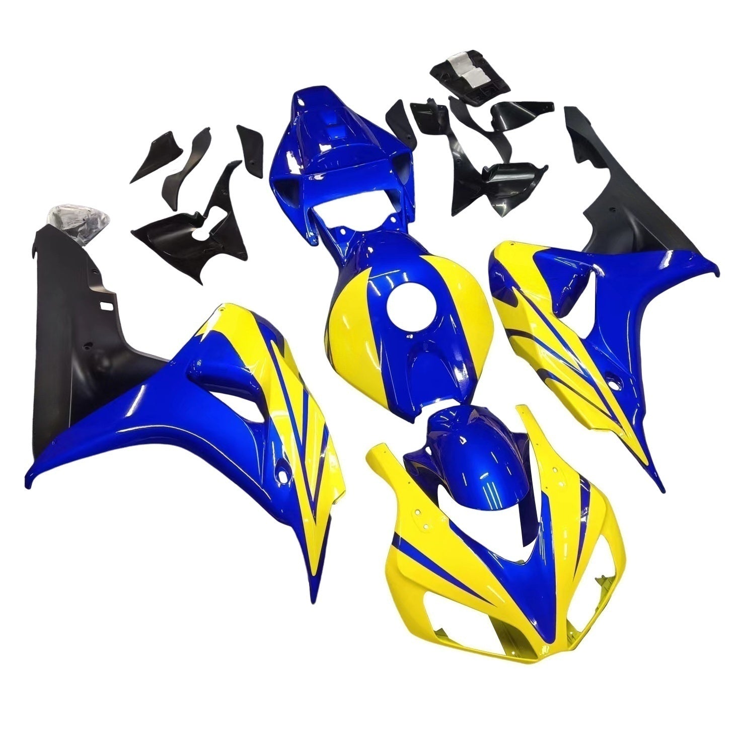 Carénages Amotopart 2006-2007 Honda CBR 1000 RR Bleu Jaune CBR Generic