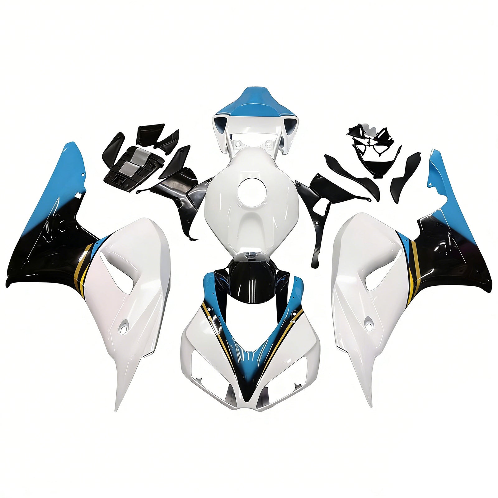 Amotopart stroomlijnkappen 2006-2007 Honda CBR 1000 RR Wit Konica Minolta Generiek