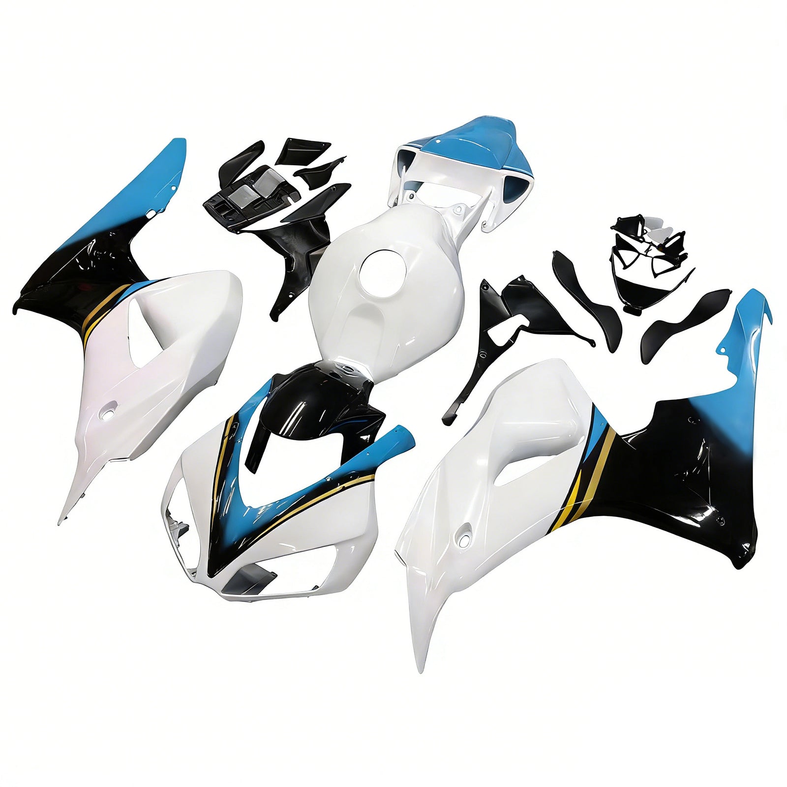Carénages Amotopart 2006-2007 Honda CBR 1000 RR Blanc Konica Minolta Generic
