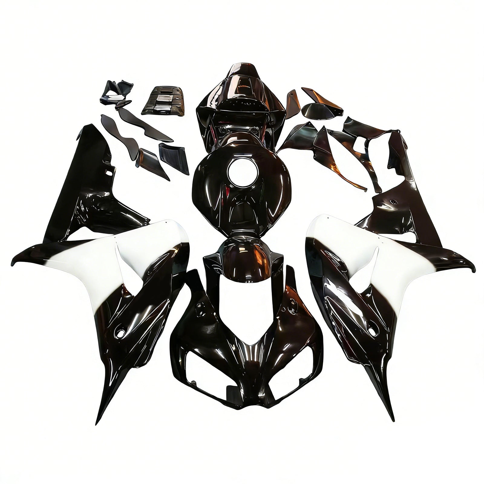 Amotopart stroomlijnkappen 2006-2007 Honda CBR 1000 RR Zwart West Generiek