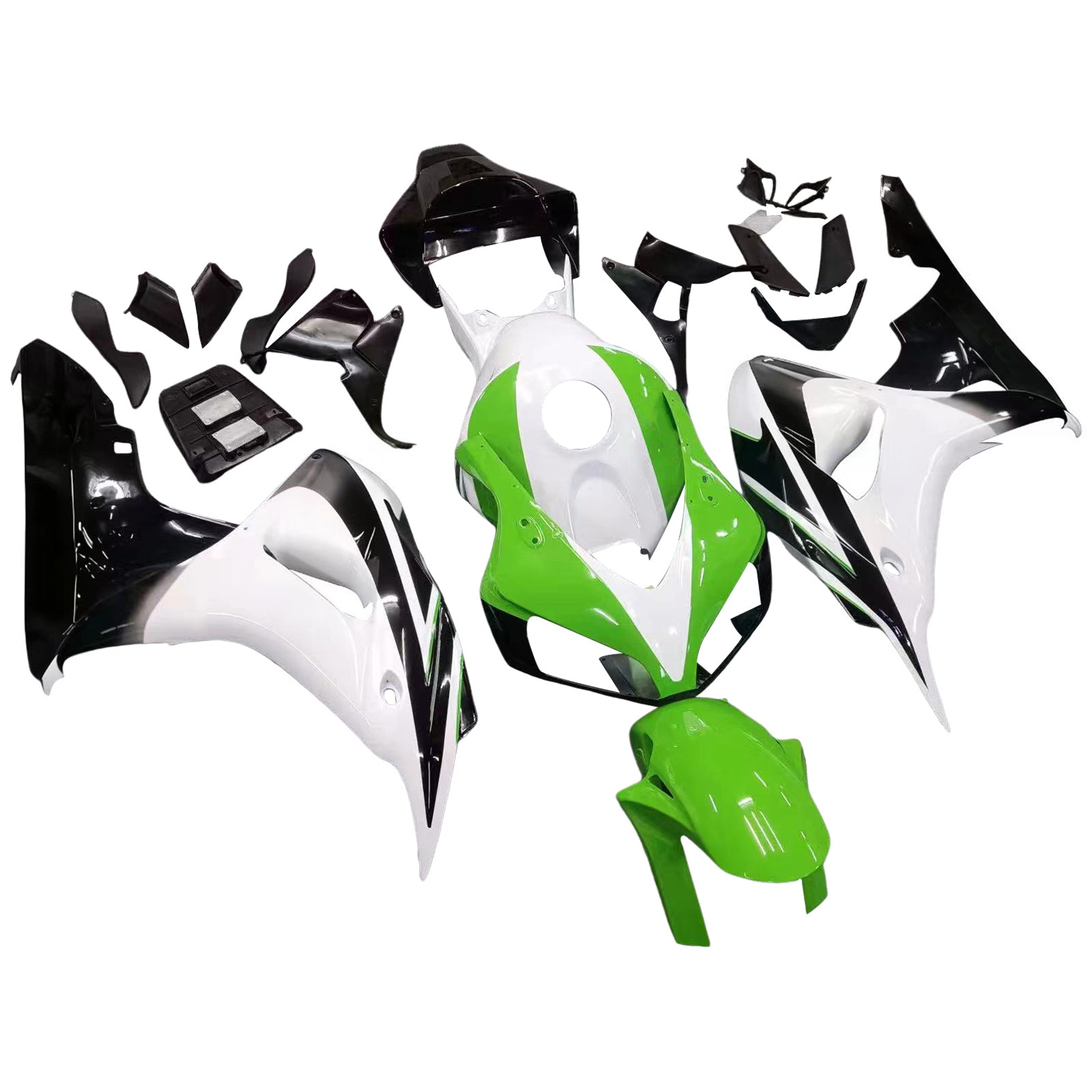 Carénages Amotopart 2006-2007 Honda CBR 1000 RR Blanc Vert Noir CBR Honda Generic