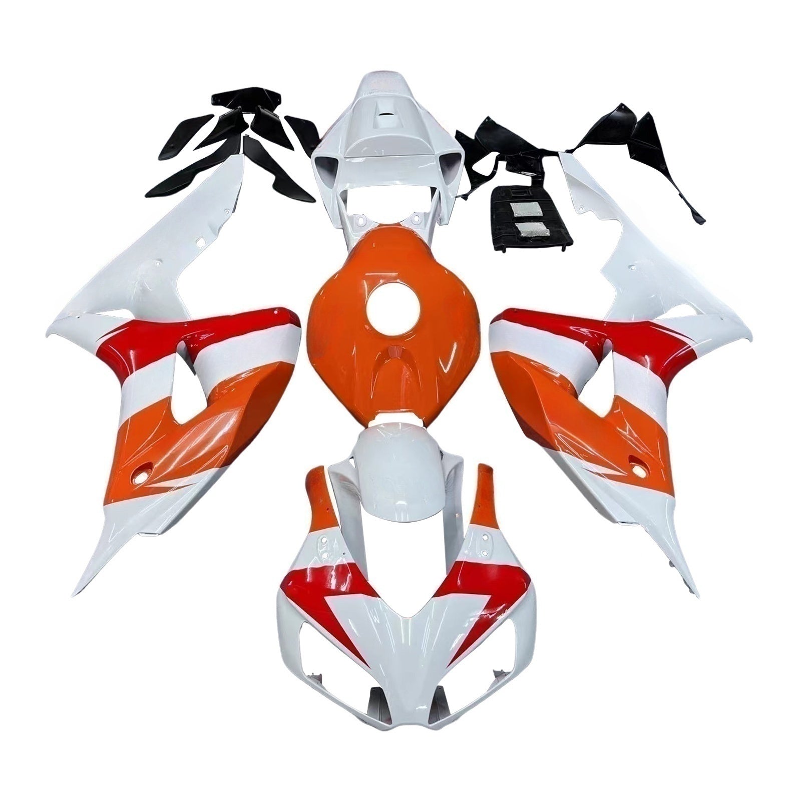 Carénages Amotopart 2006-2007 Honda CBR 1000 RR Blanc Orange Repsol Generic