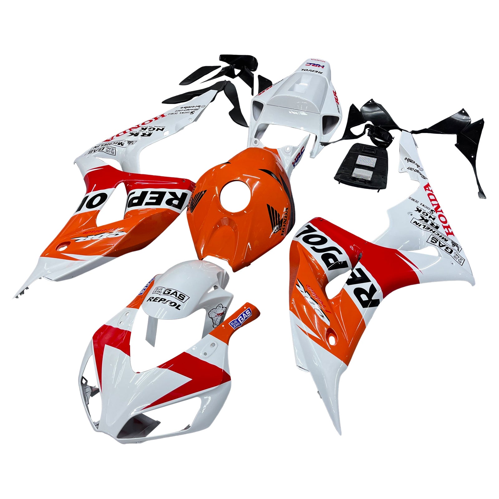 Carénages Amotopart 2006-2007 Honda CBR 1000 RR Blanc Orange Repsol Generic