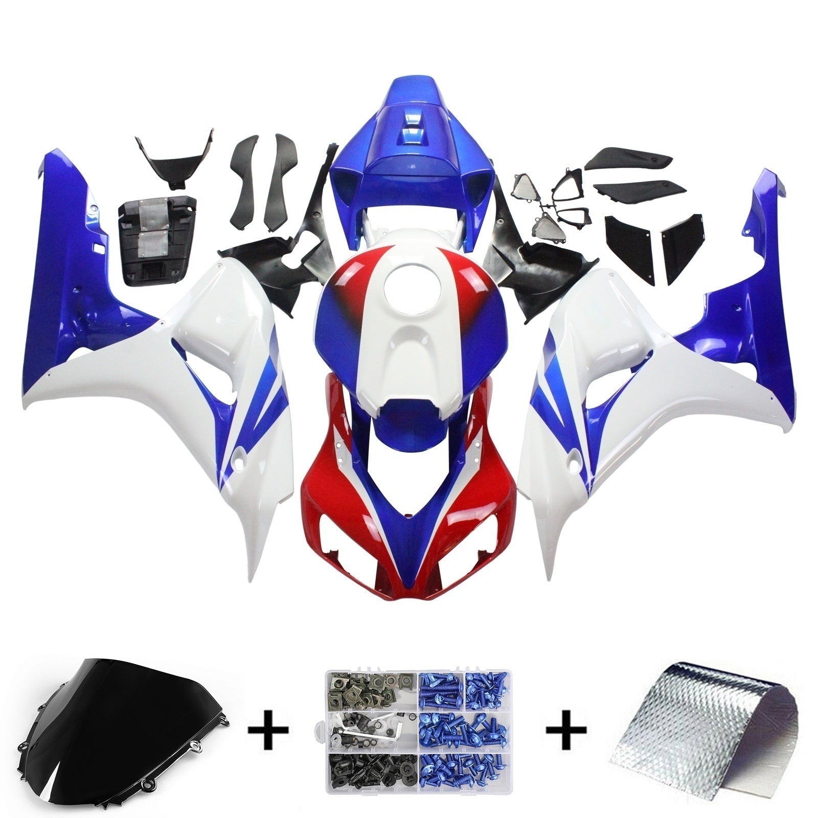 Carene Amotopart 2006-2007 Honda CBR 1000 RR Rosso Bianco Blu HRC Generico