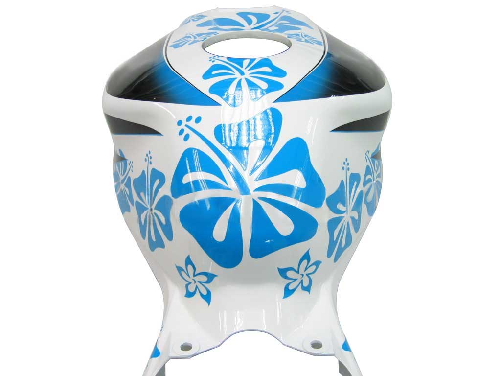 Amotopart Carénages 2006-2007 Honda CBR 1000 RR Blanc &amp; Bleu Floral Generic