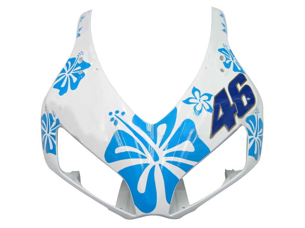 Amotopart Carénages 2006-2007 Honda CBR 1000 RR Blanc &amp; Bleu Floral Generic