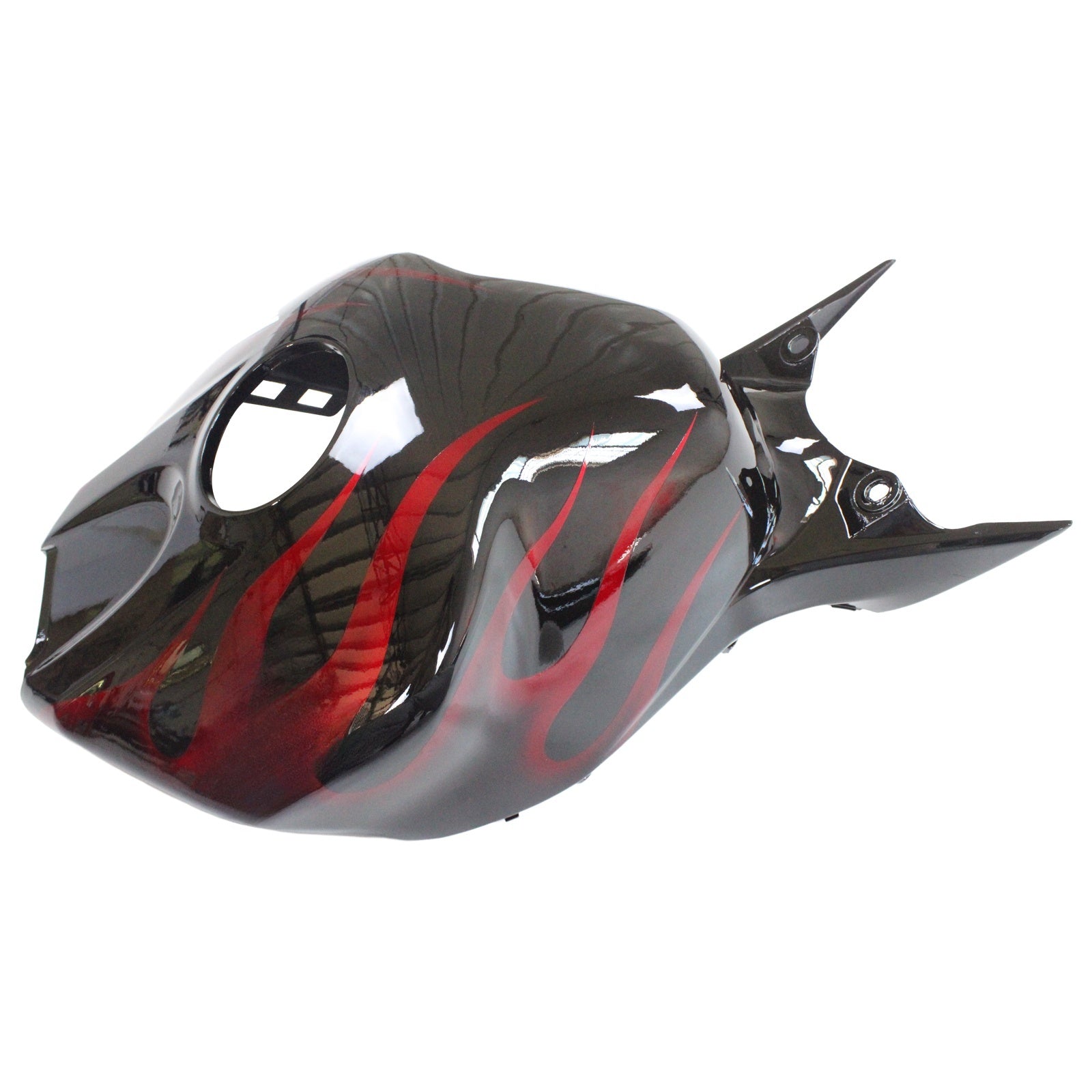 Carénages Amotopart 2006-2007 Honda CBR 1000 RR Black &amp; Red Flame Generic