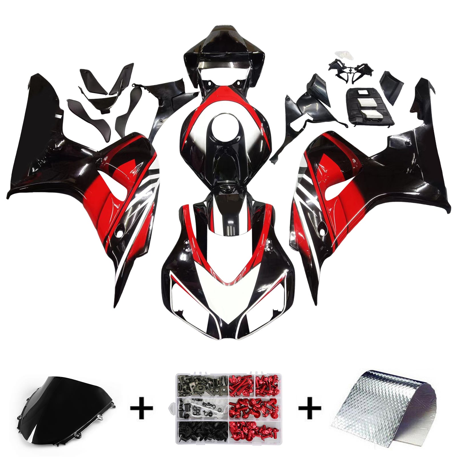 Amotopart Honda CBR1000RR 2006-2007 ABS muovinen korin suojasarja