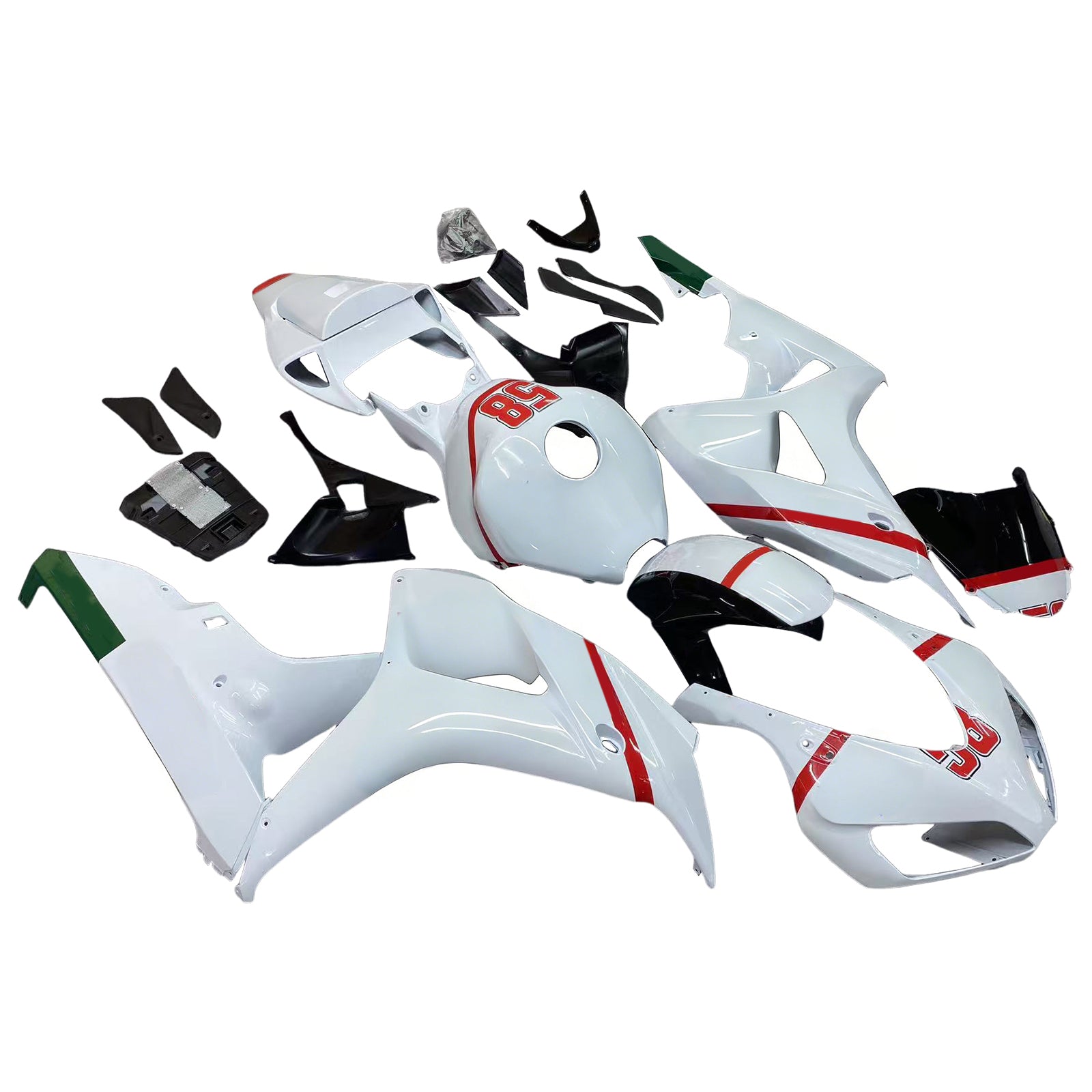 Amotopart Honda CBR1000RR 2006-2007 Kit Carrosserie Plastic Abs