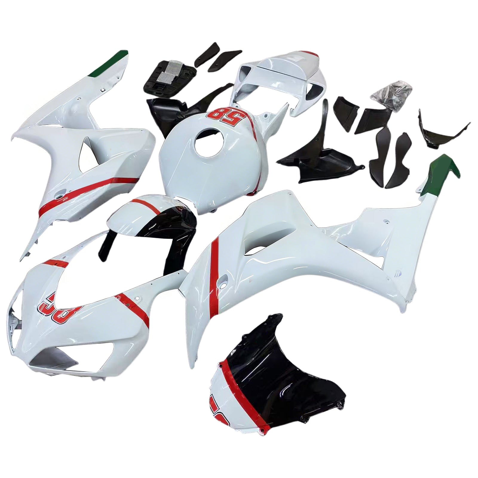 Amotopart Honda CBR1000RR 2006-2007 Kit Carrosserie Plastic Abs