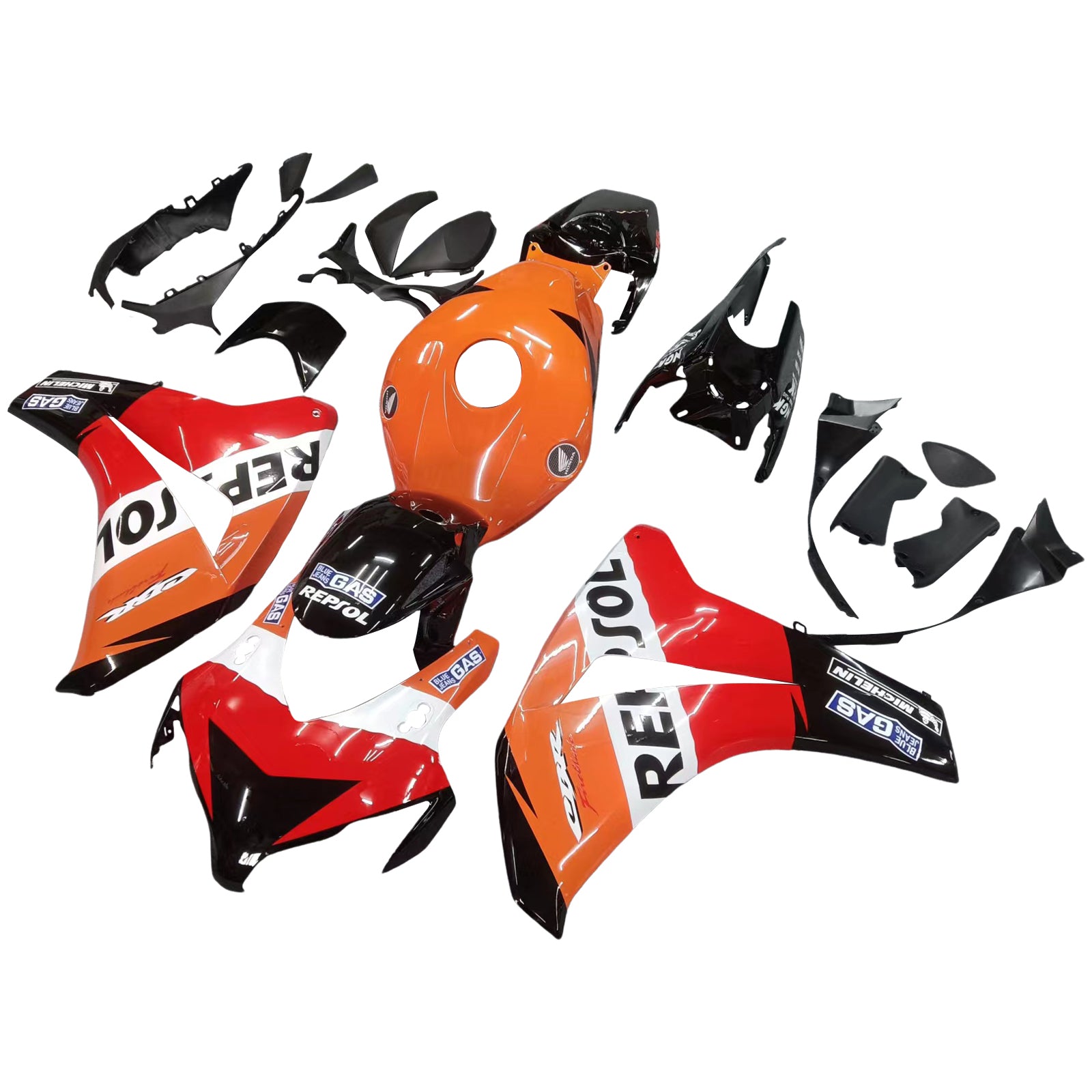 Carenados Amotopart 2008-2011 Honda CBR 1000 RR Negro Naranja Repsol Genérico