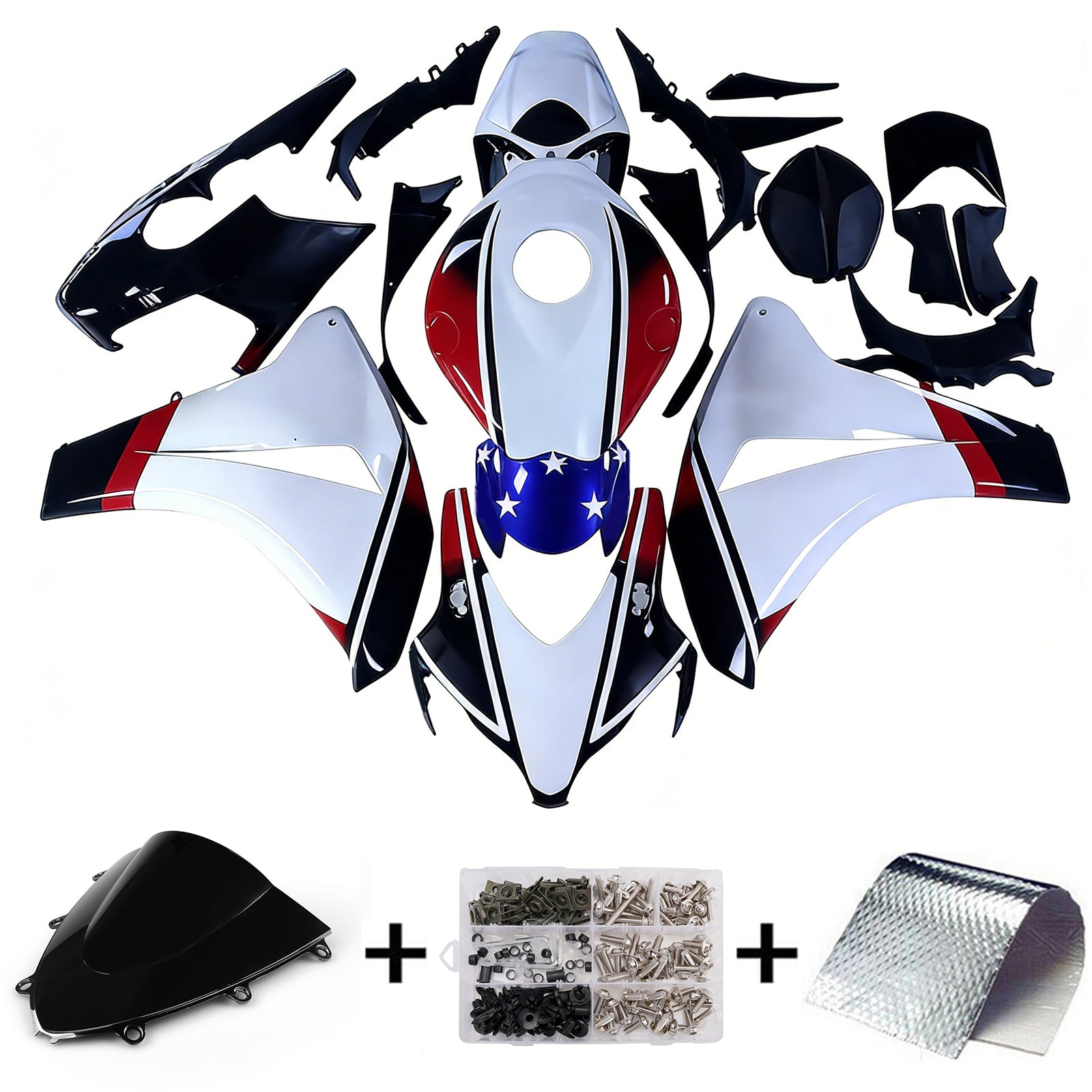 Carénages Amotopart 2008-2011 Honda CBR1000 RR Multicolore Honda Generic