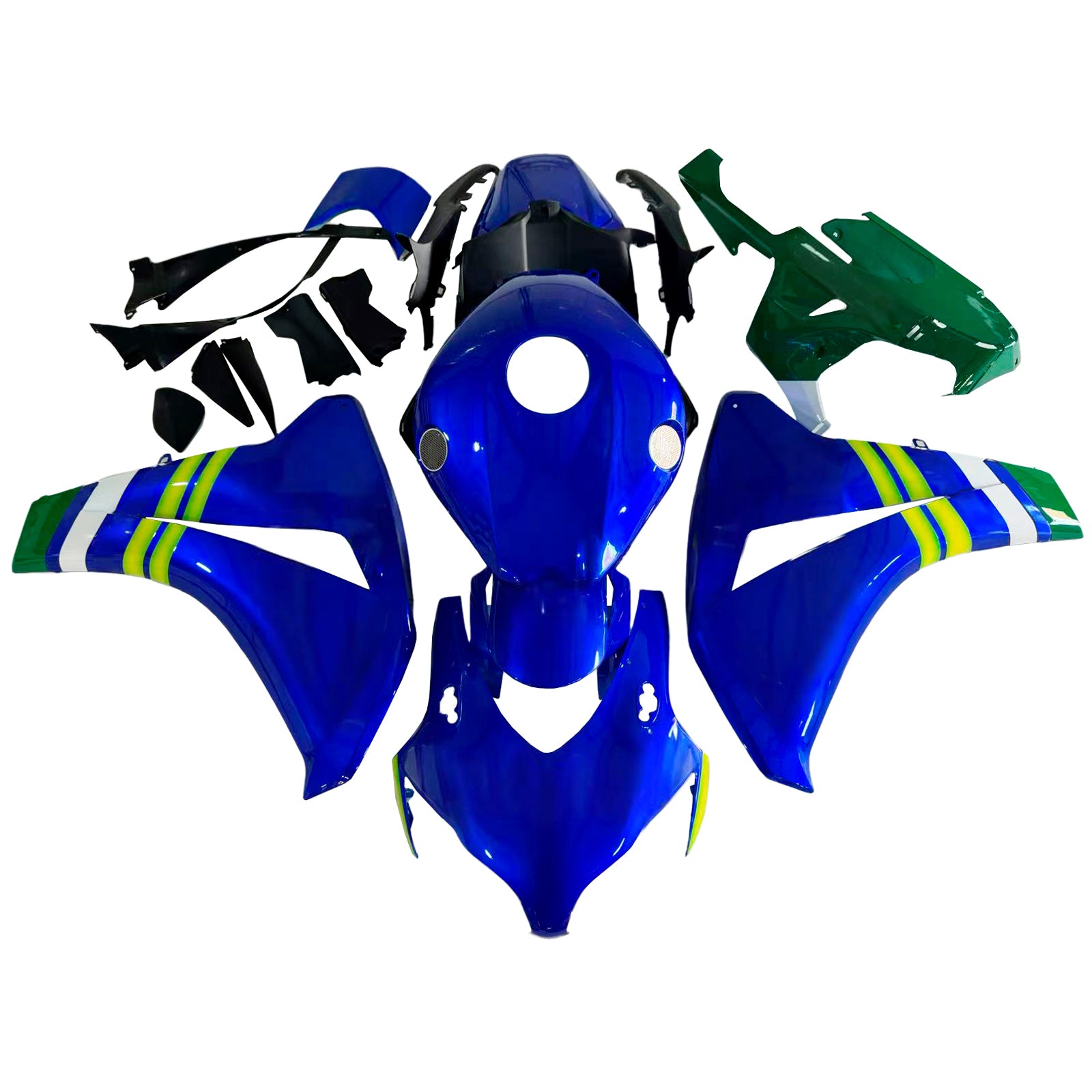 Amotopart Fairing 2008-2011 Honda CBR 1000 RR Sinivihreä Movistar Generic