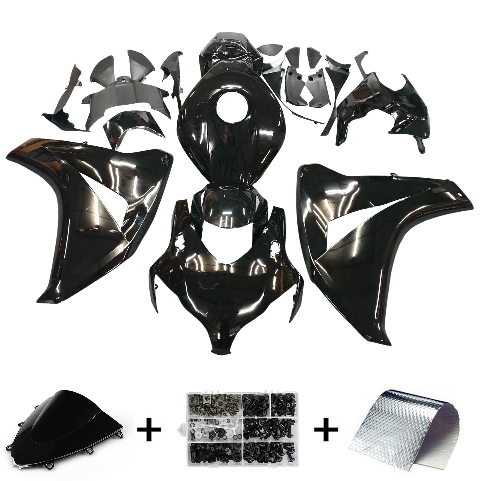 Carene Amotopart 2008-2011 Honda CBR1000 RR Tutto Nero CBR Generico