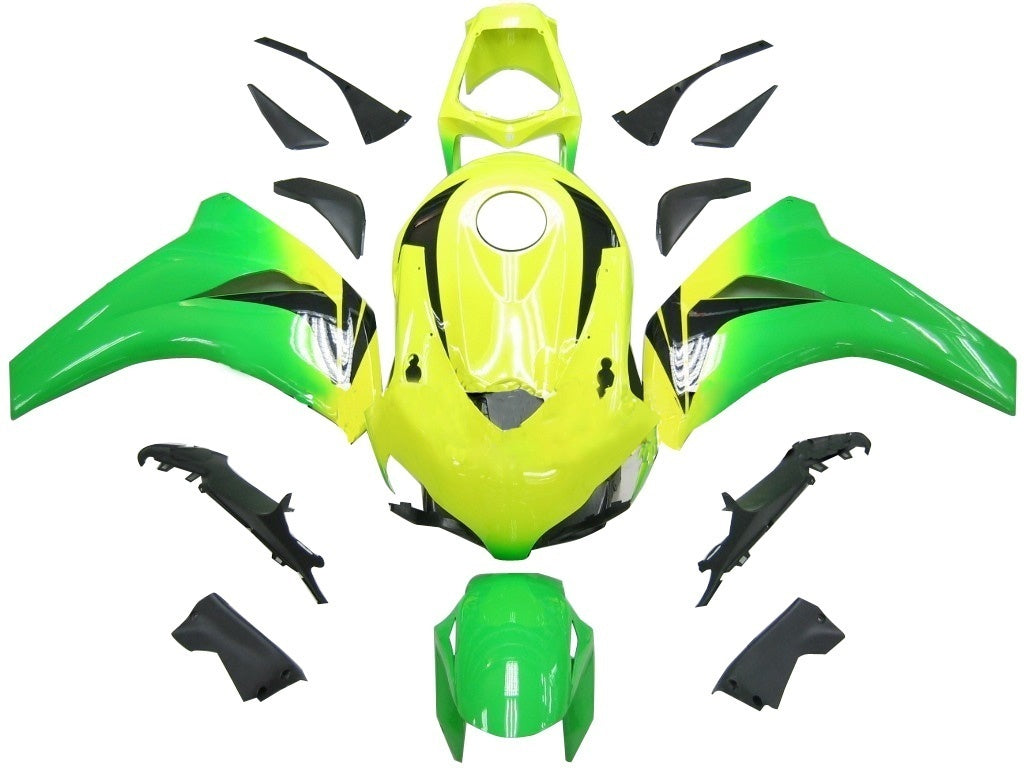 Amotopart stroomlijnkappen 2008-2011 Honda CBR 1000 RR Geelgroen Honda Generiek