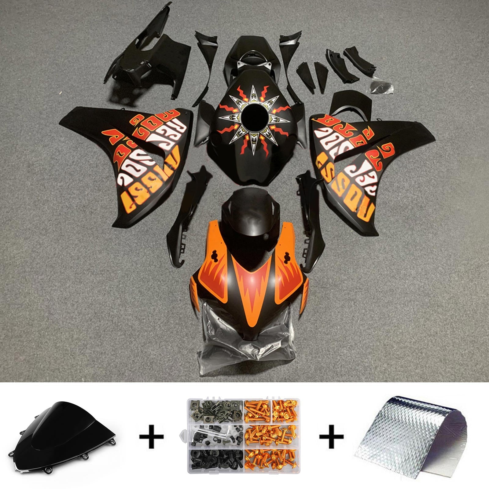 Amotopart Honda CBR1000RR 2008-2011 Kit Carrosserie Plastic ABS