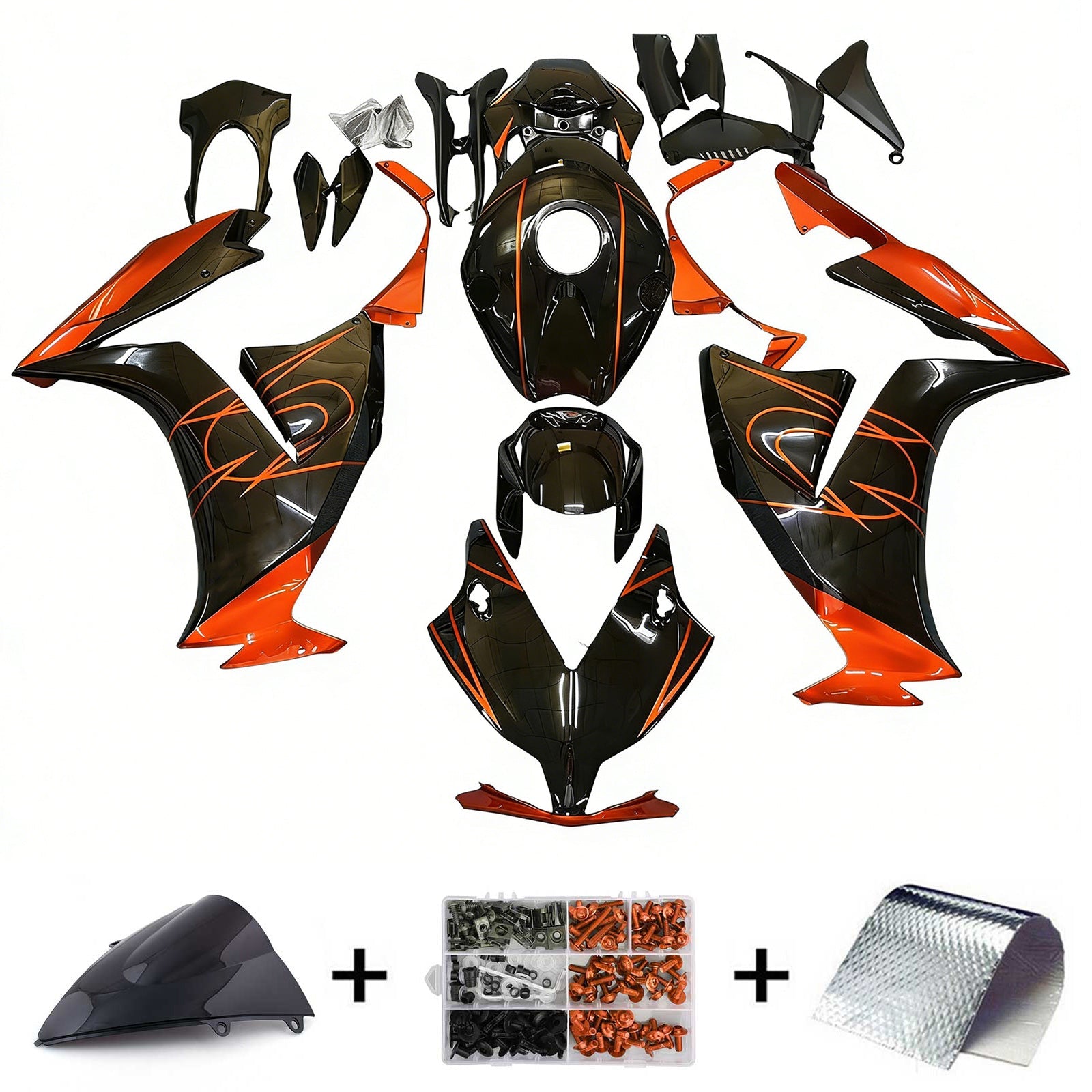 Amotopart Honda CBR1000RR 2012-2016 Kit Carénage Carrosserie Plastique ABS