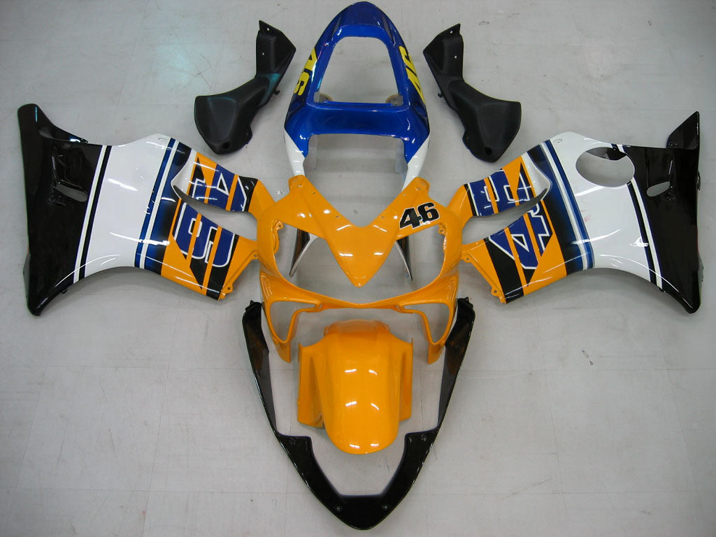 Owiewki Amotopart 2001-2003 Honda CBR 600 F4i Żółte No.46 Azzurro Generic
