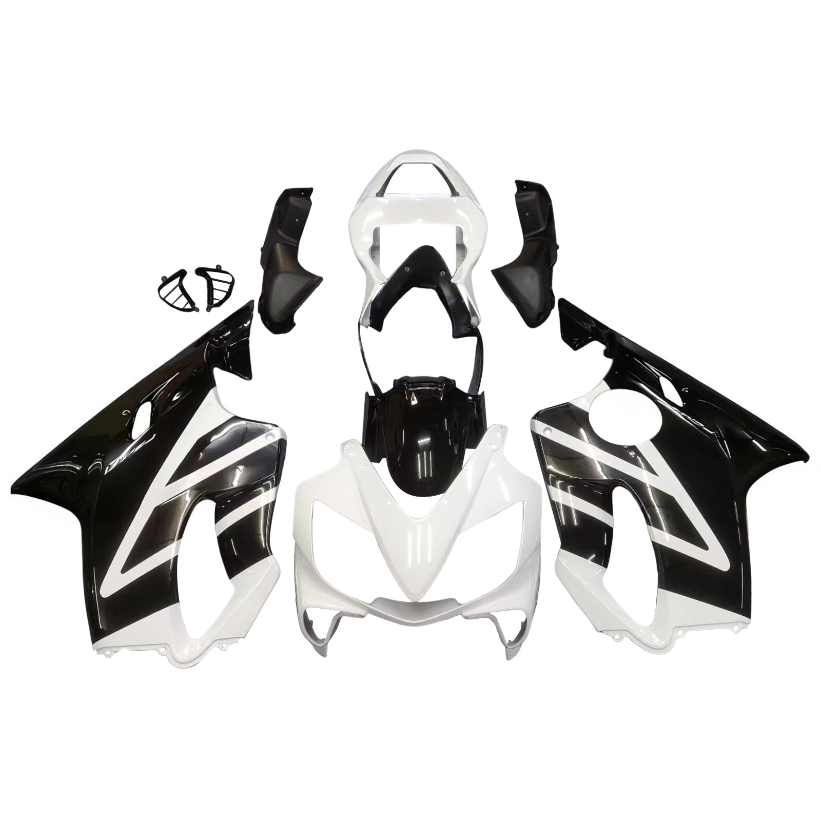 Amotopart stroomlijnkappen 2001-2003 Honda CBR600 F4i zwart-wit F4i generiek