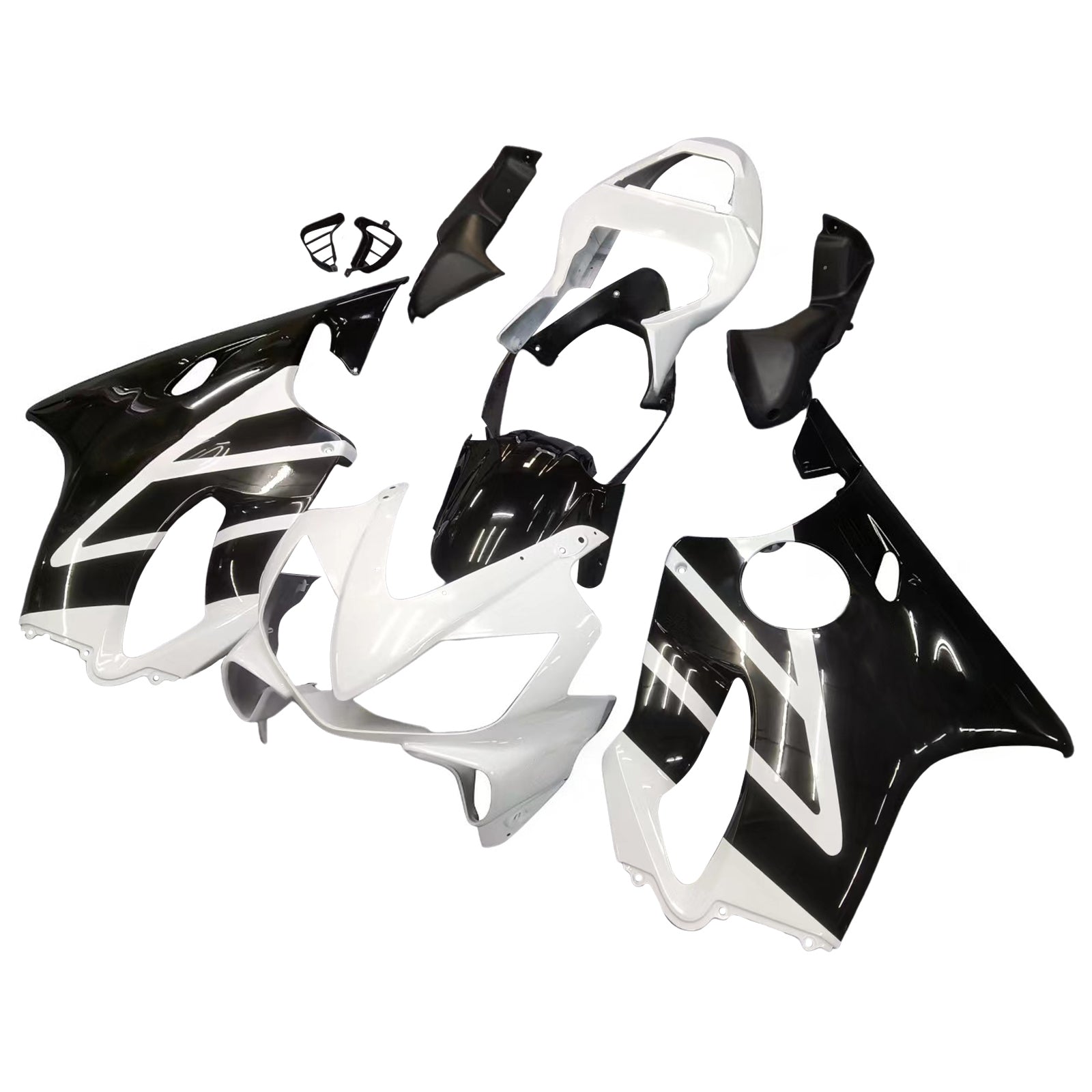 Carénages Amotopart 2001-2003 Honda CBR600 F4i Noir &amp; Blanc F4i Generic