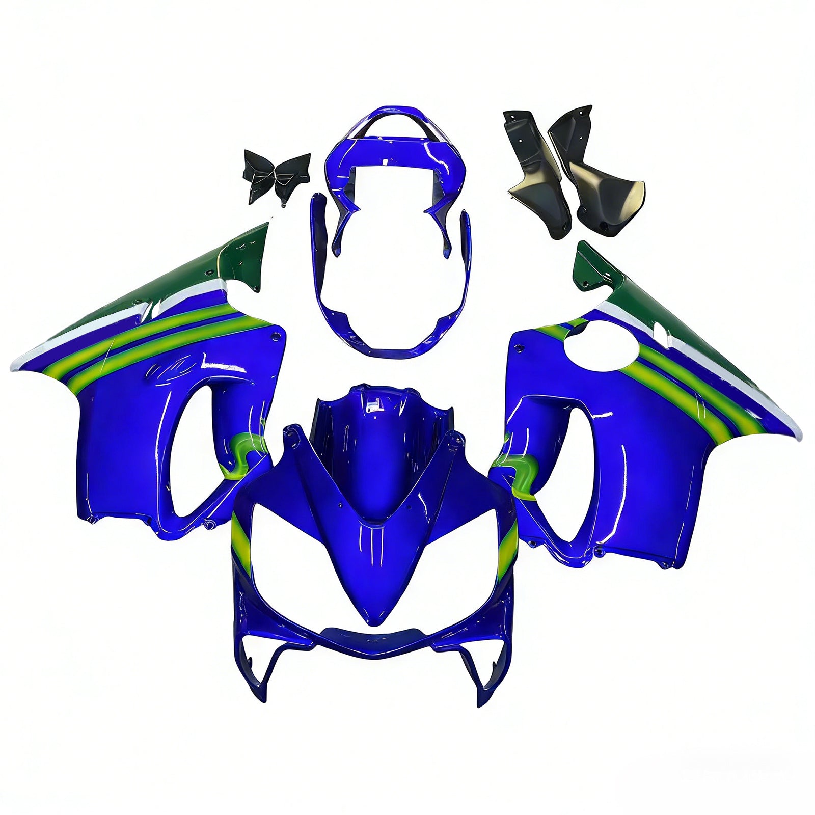Amotopart stroomlijnkappen 2001-2003 Honda CBR 600 F4i blauw en groen Movistar Generiek
