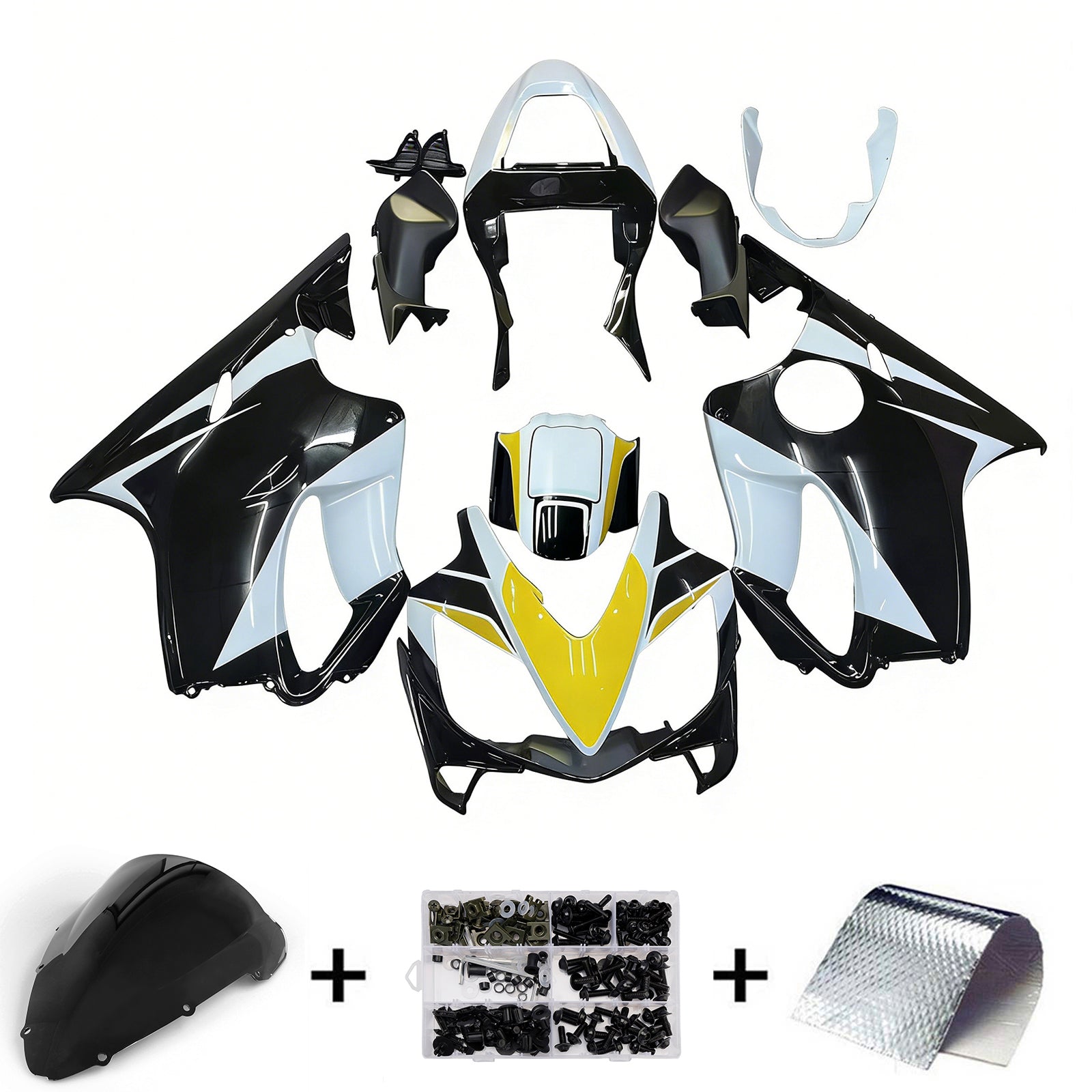 Carénages Amotopart 2001-2003 Honda CBR 600 F4i Noir &amp