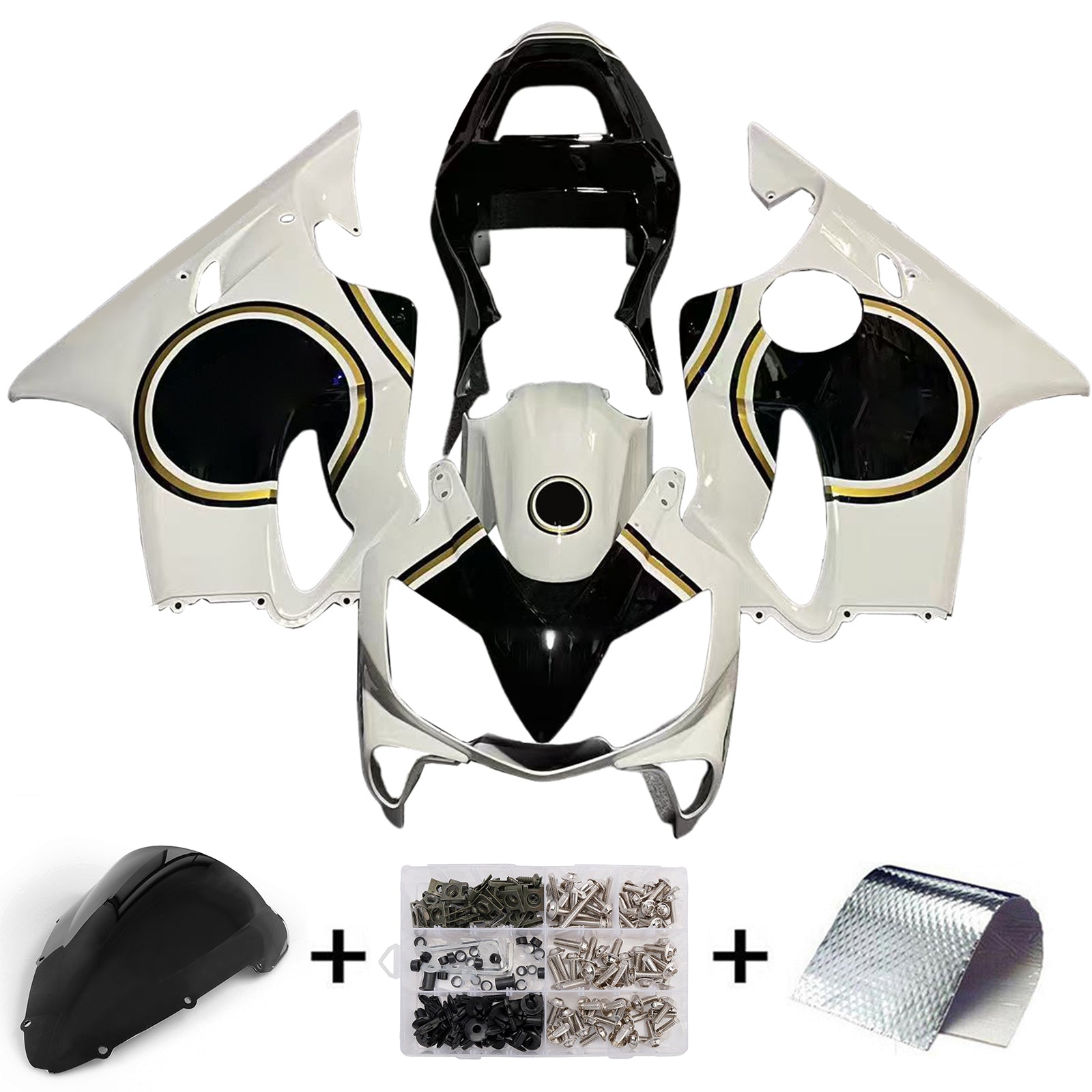Ranging AMOTOPART 2001-2003 Honda CBR 600 F4i White & Black Lucky Strike Generic