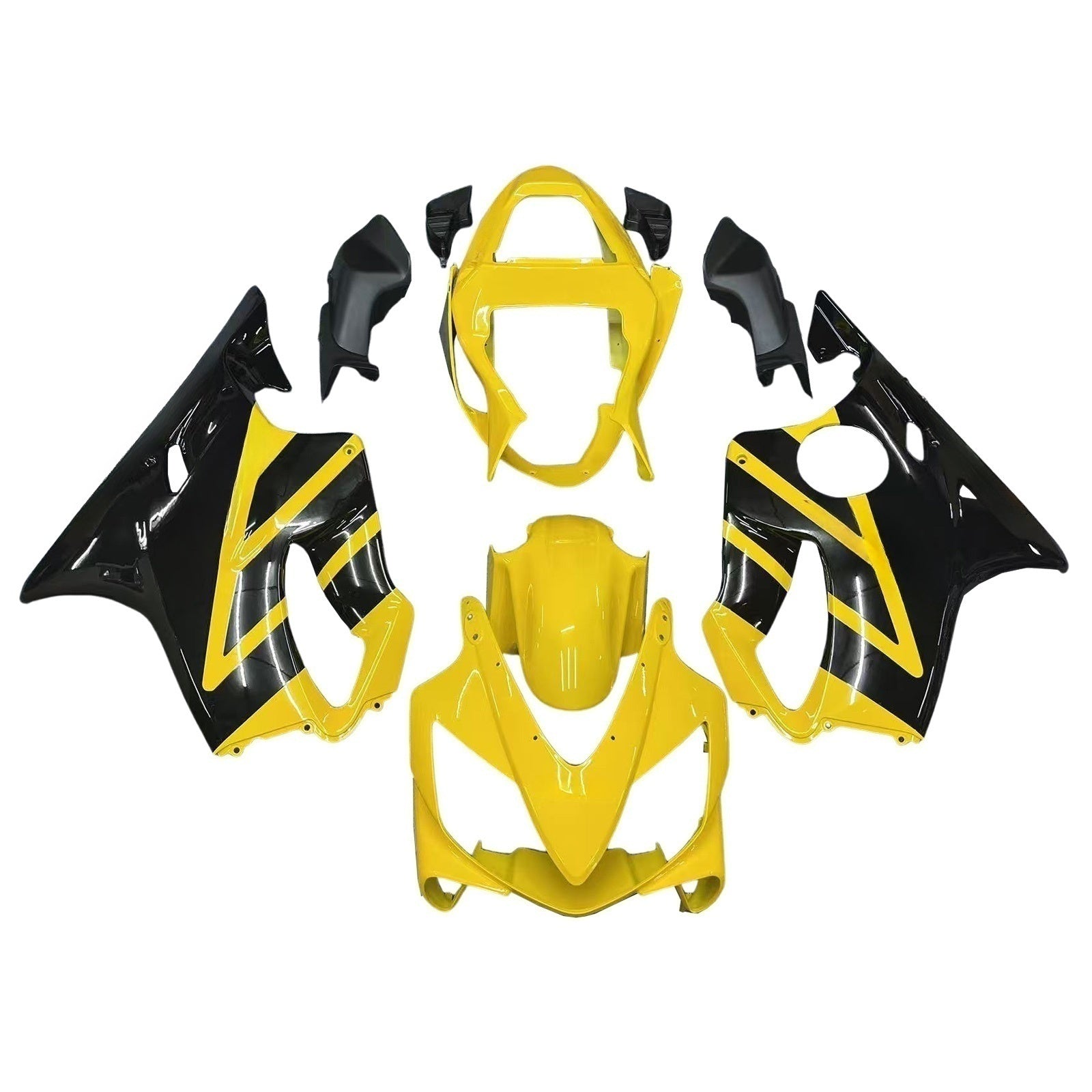 Amotopart stroomlijnkappen 2001-2003 Honda CBR 600 F4i geel en zwart F4i generiek