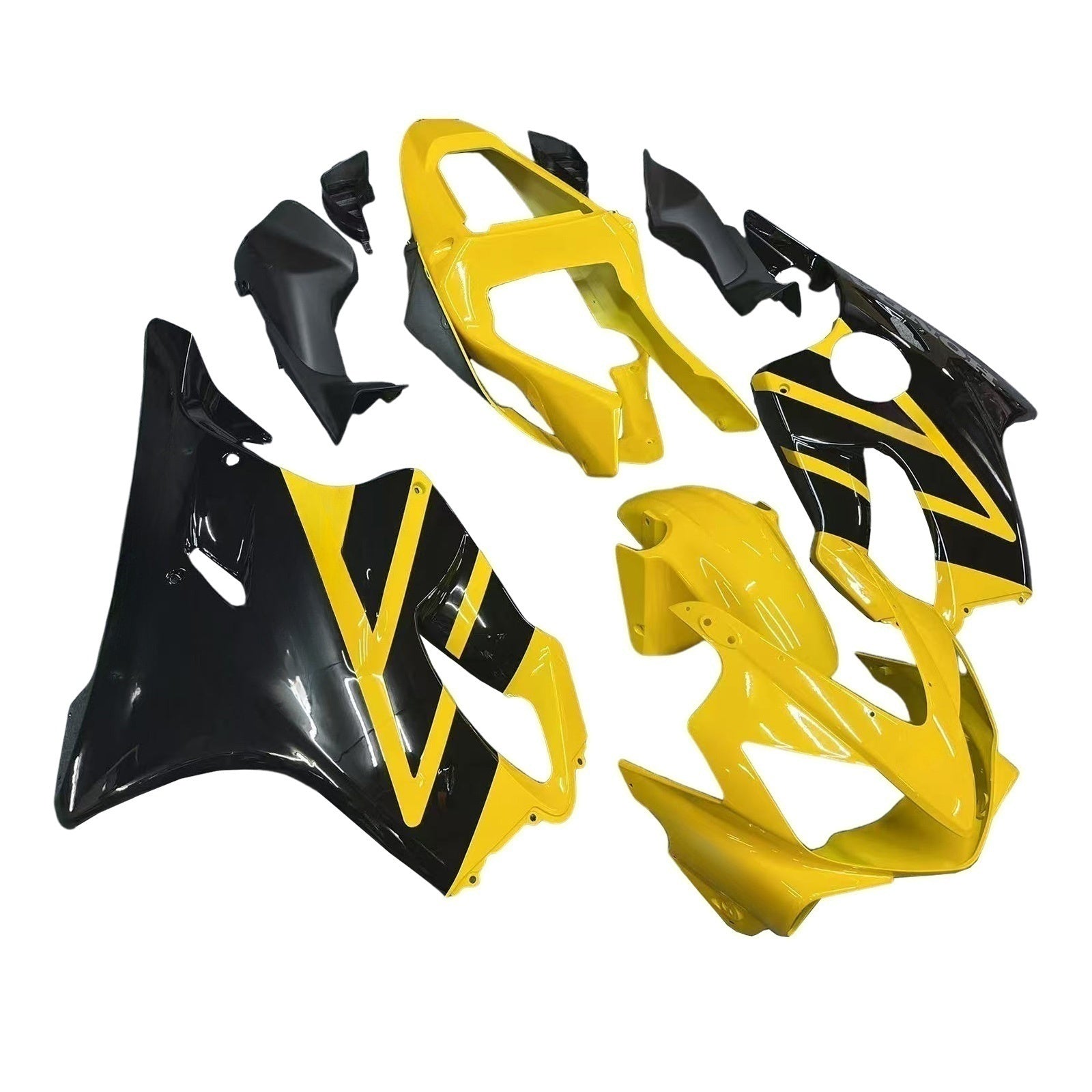 Carénages Amotopart 2001-2003 Honda CBR 600 F4i Jaune &amp; Noir F4i Generic