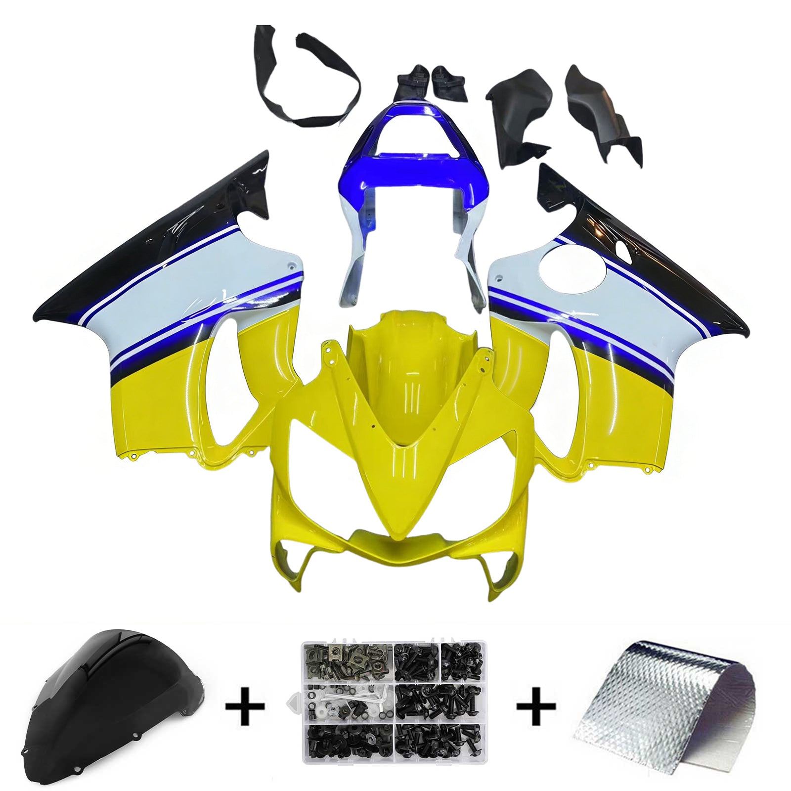 Amotopart Honda CBR600 F4i 2001-2003 ABS kunststof carrosseriekuipset