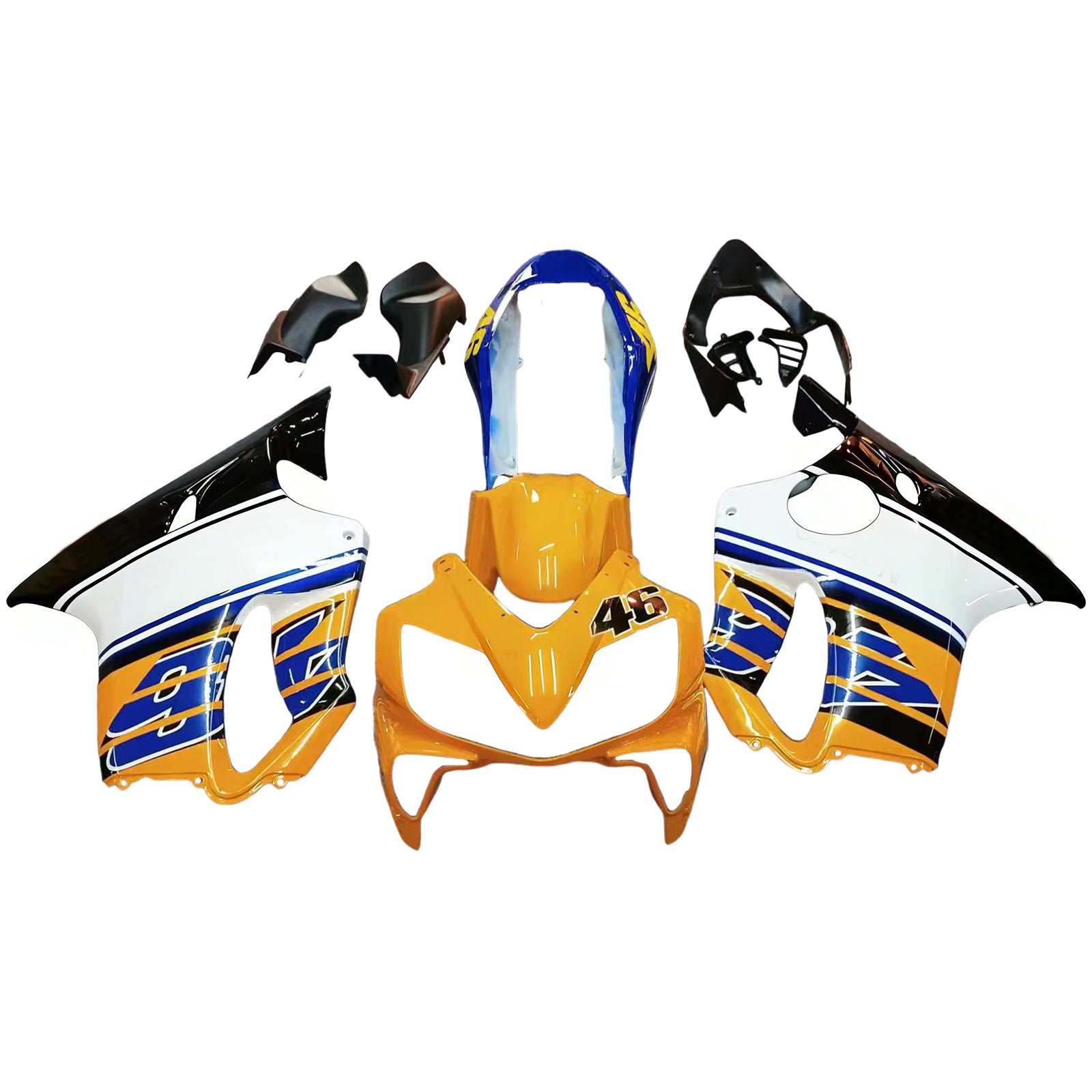 Amotopart stroomlijnkappen 2004-2007 Honda CBR 600 F4i Veelkleurig No.46 Azzurro Generiek