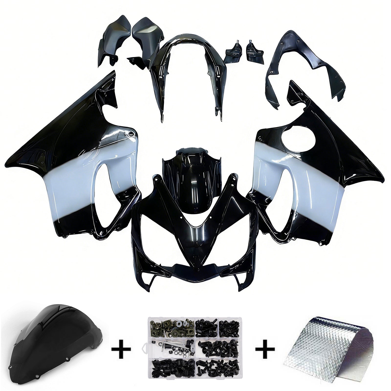 Sobe Amotopart 2004-2007 Honda CBR 600 F4I Black West Generic