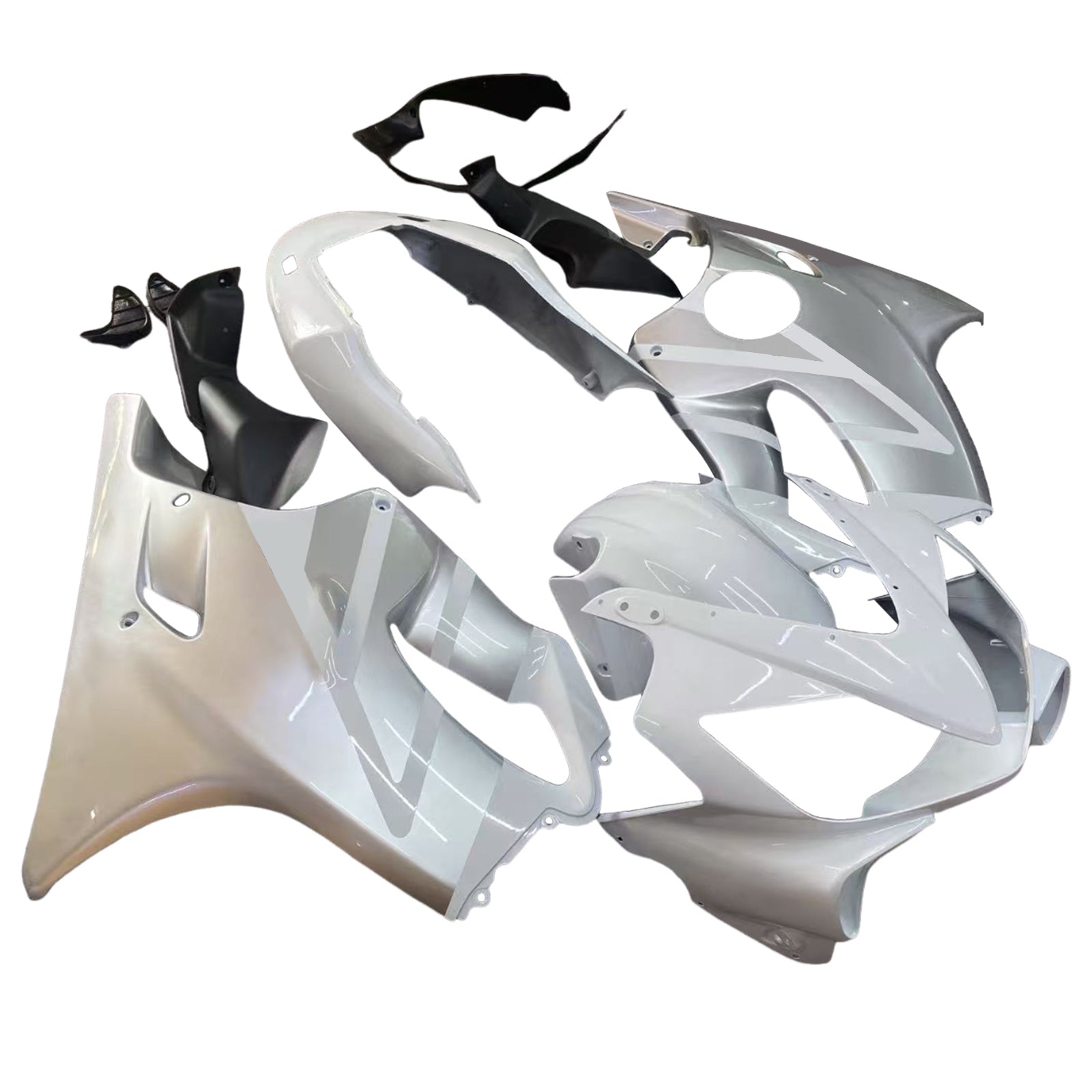 Carénages Amotopart 2004-2007 Honda CBR 600 F4i Blanc &amp; Argent F4i Generic