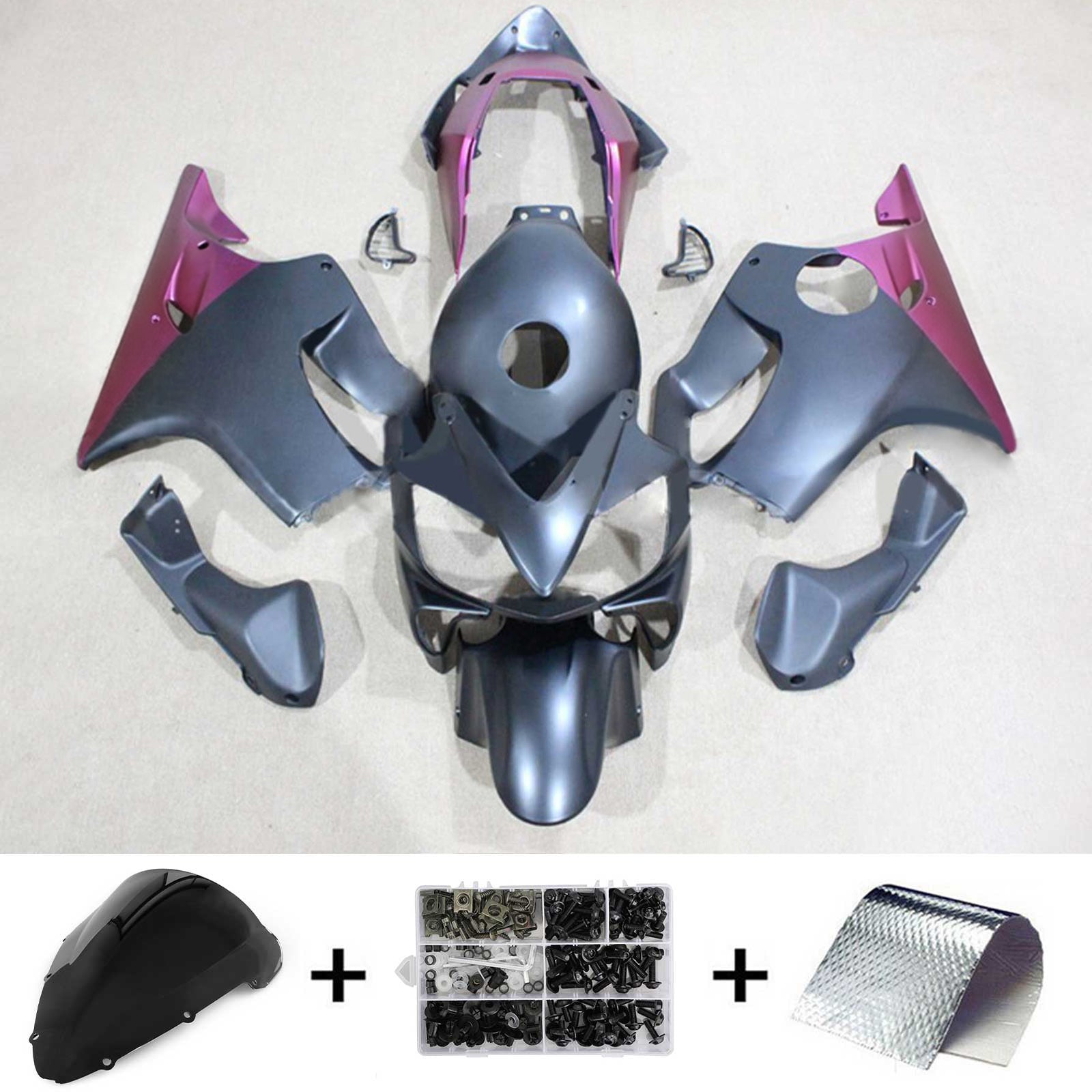Amotopart Honda CBR600 F4i 2004-2007 Kit Carénage Carrosserie Plastique ABS