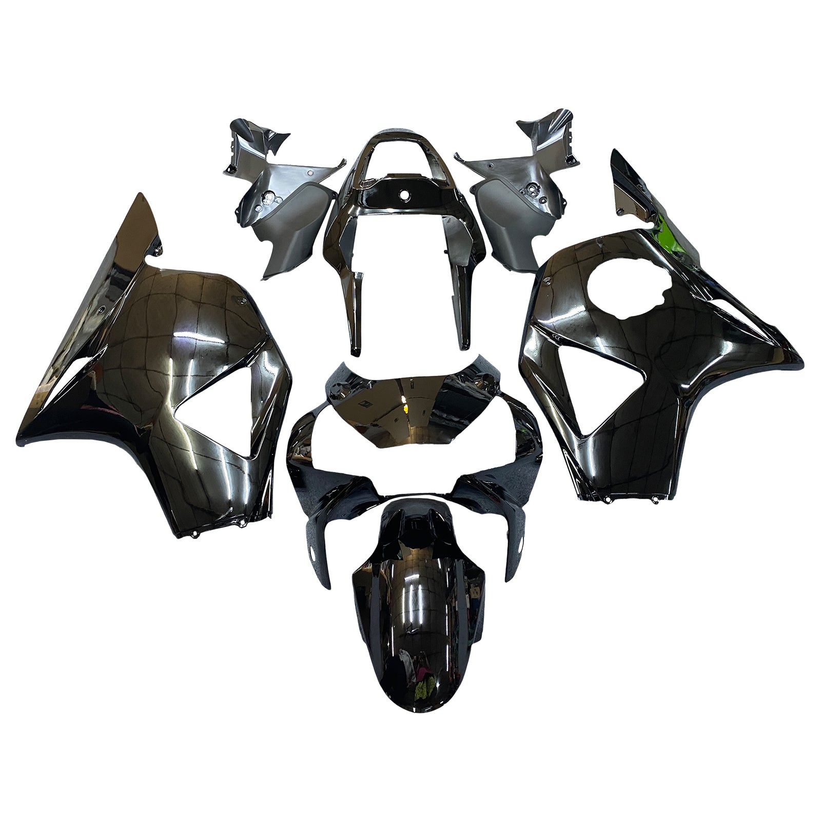 Amotopart stroomlijnkappen 2002-2003 Honda CBR 954 RR geheel zwart Honda generiek