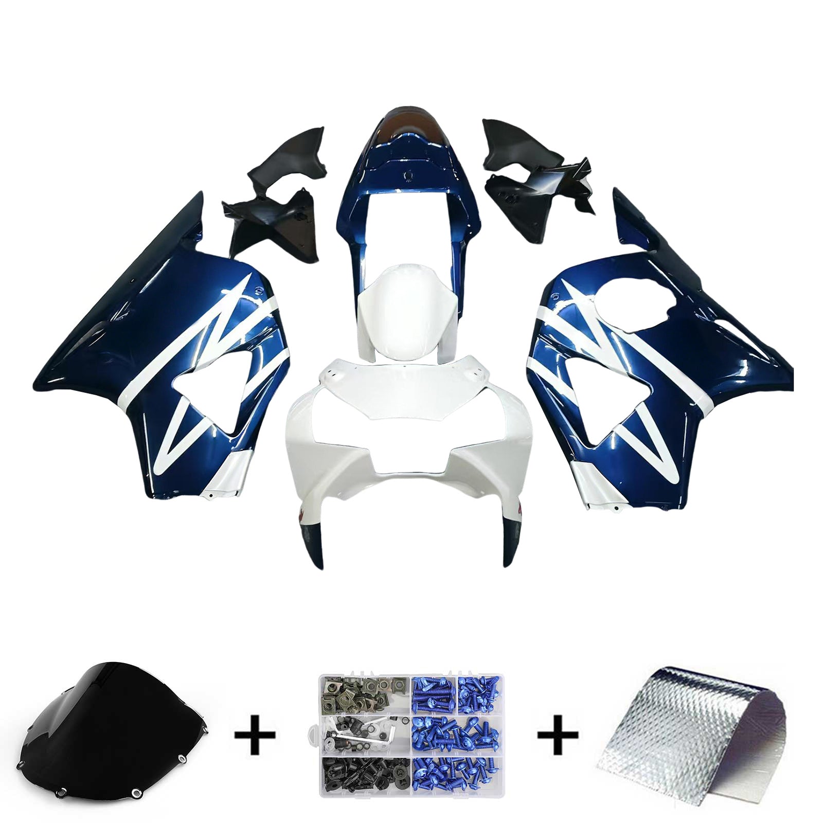 Amotopart Honda CBR954 2002-2003 Kit carenatura carrozzeria in plastica ABS
