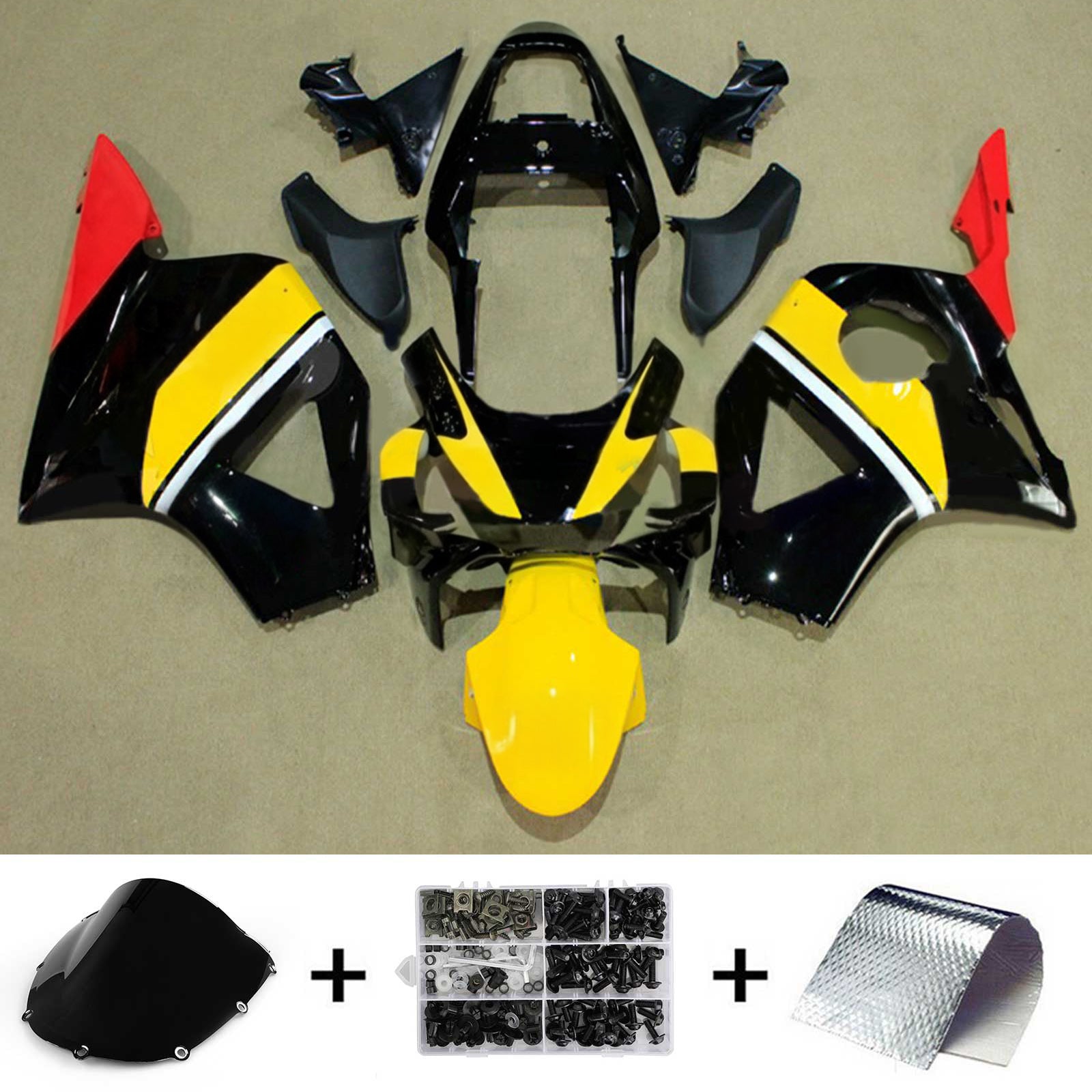 Amotopart Honda CBR954 2002-2003 Kit Plastic ABS vkrcanje kompleta